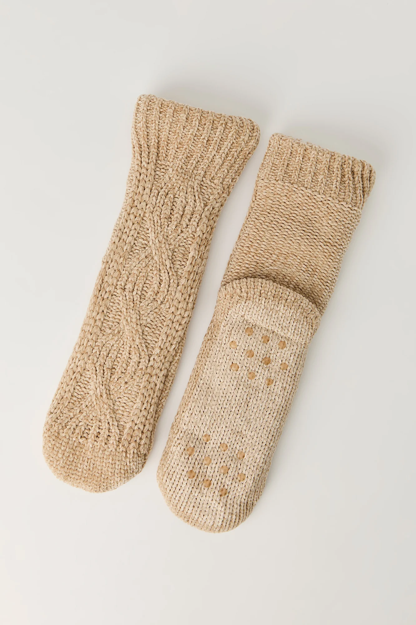 Cable Knit Slipper Socks - Image 3