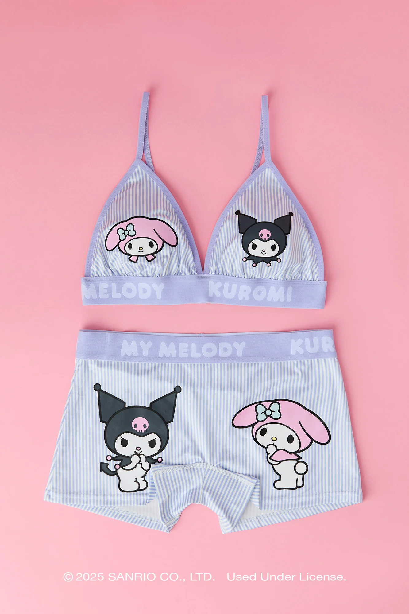 Kuromi™ & My Melody™ Triangle Bra & Boy Short 2 Piece Set - Image 4