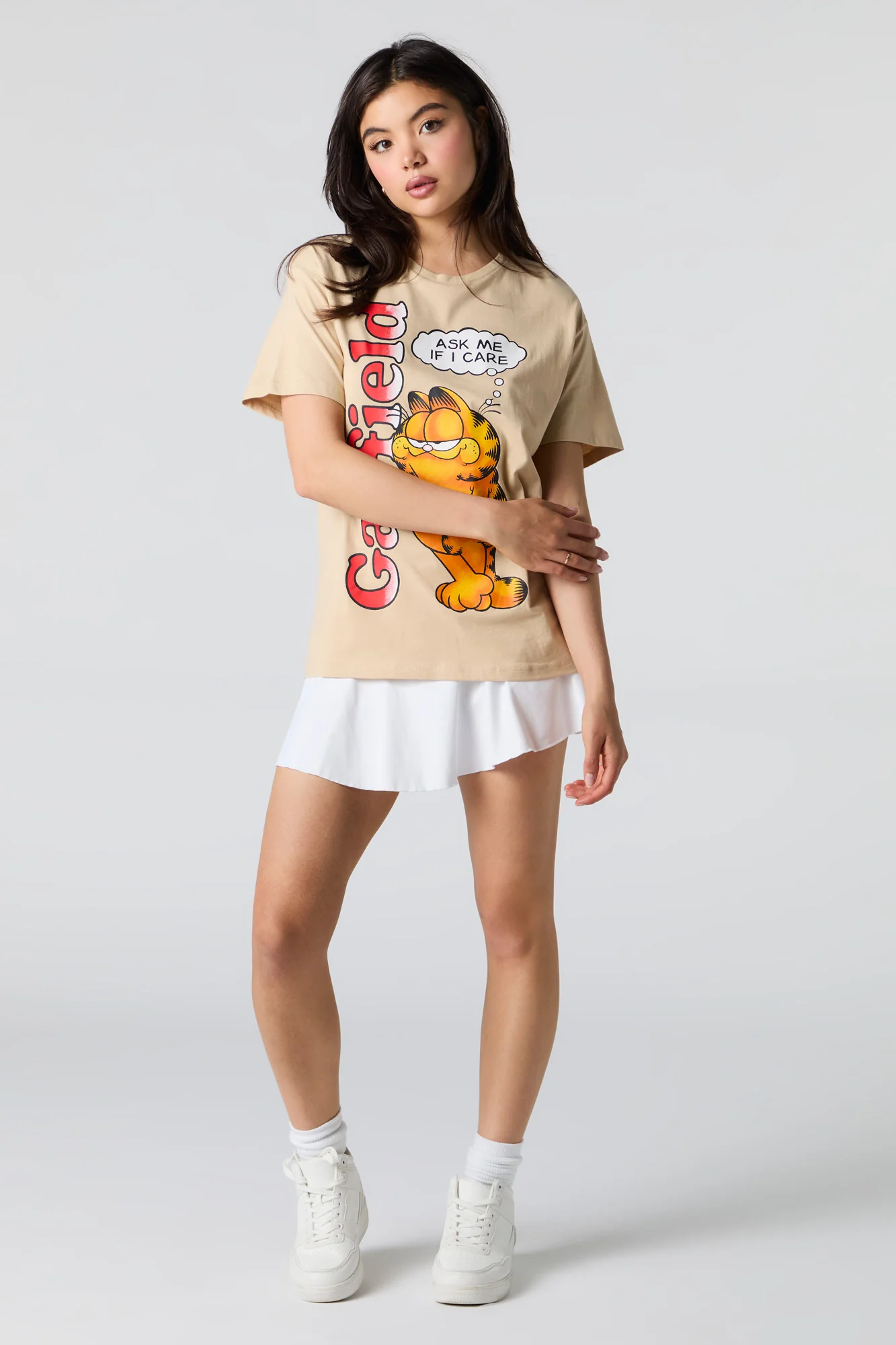 T-shirt coupe garçonne à imprimé Garfield - Image 3
