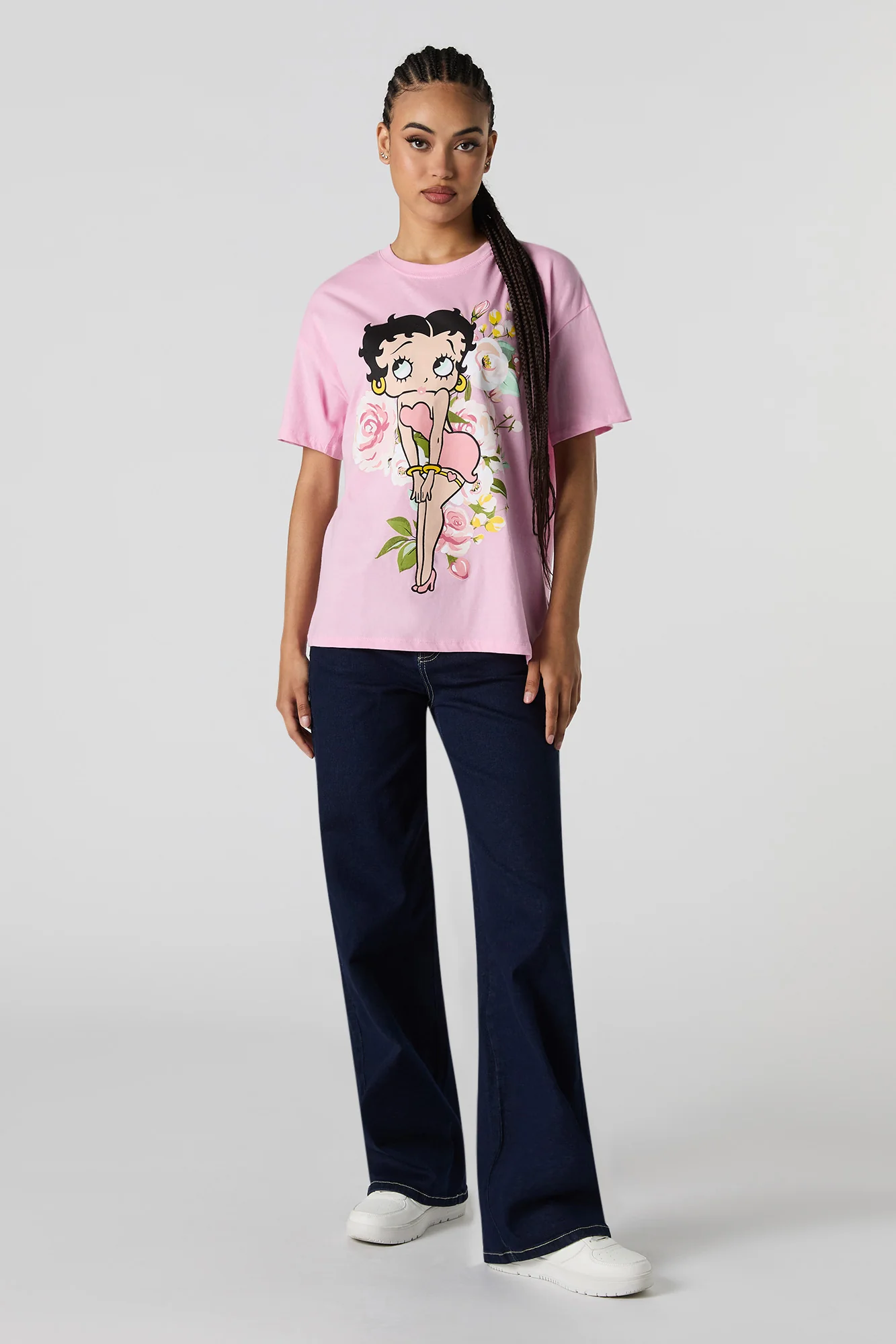 Betty Boop Graphic Boyfriend T-Shirt - Image 3