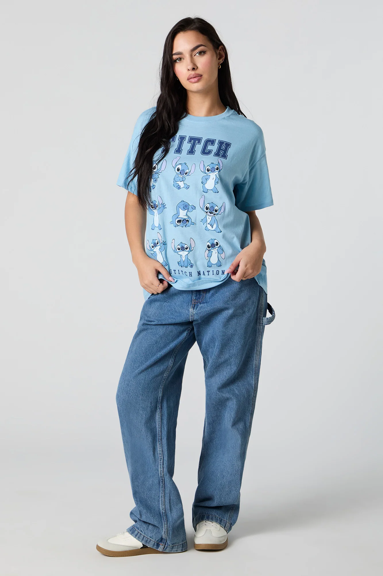 Stitch Nation Graphic Boyfriend T-Shirt - Image 3
