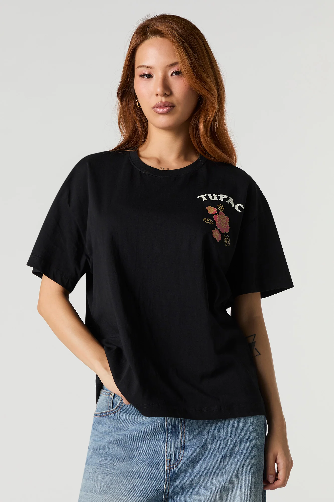 Tupac Shakur Graphic Boyfriend T-Shirt - Image 6