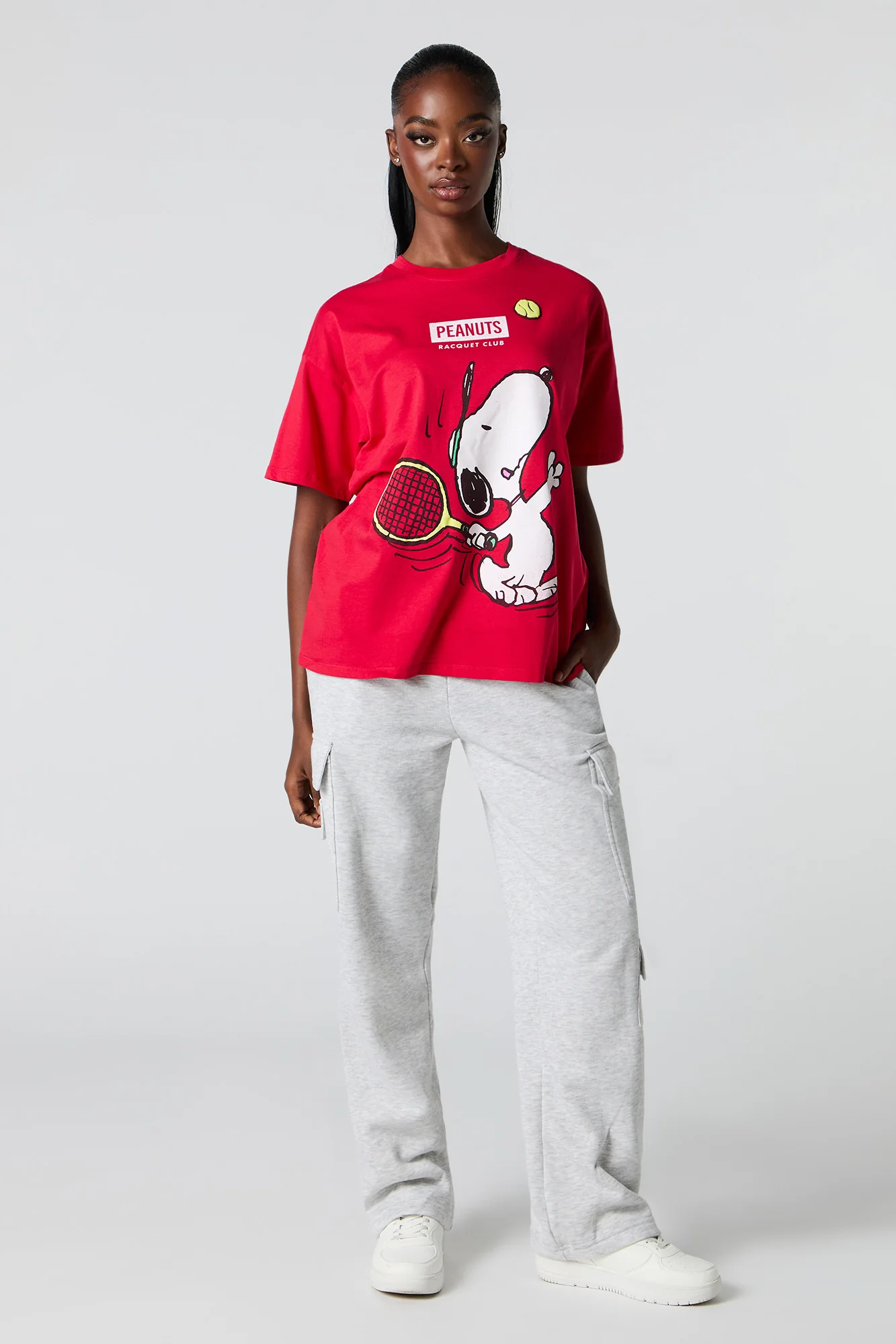 T-shirt de coupe garçonne à imprimé Snoopy - Image 3