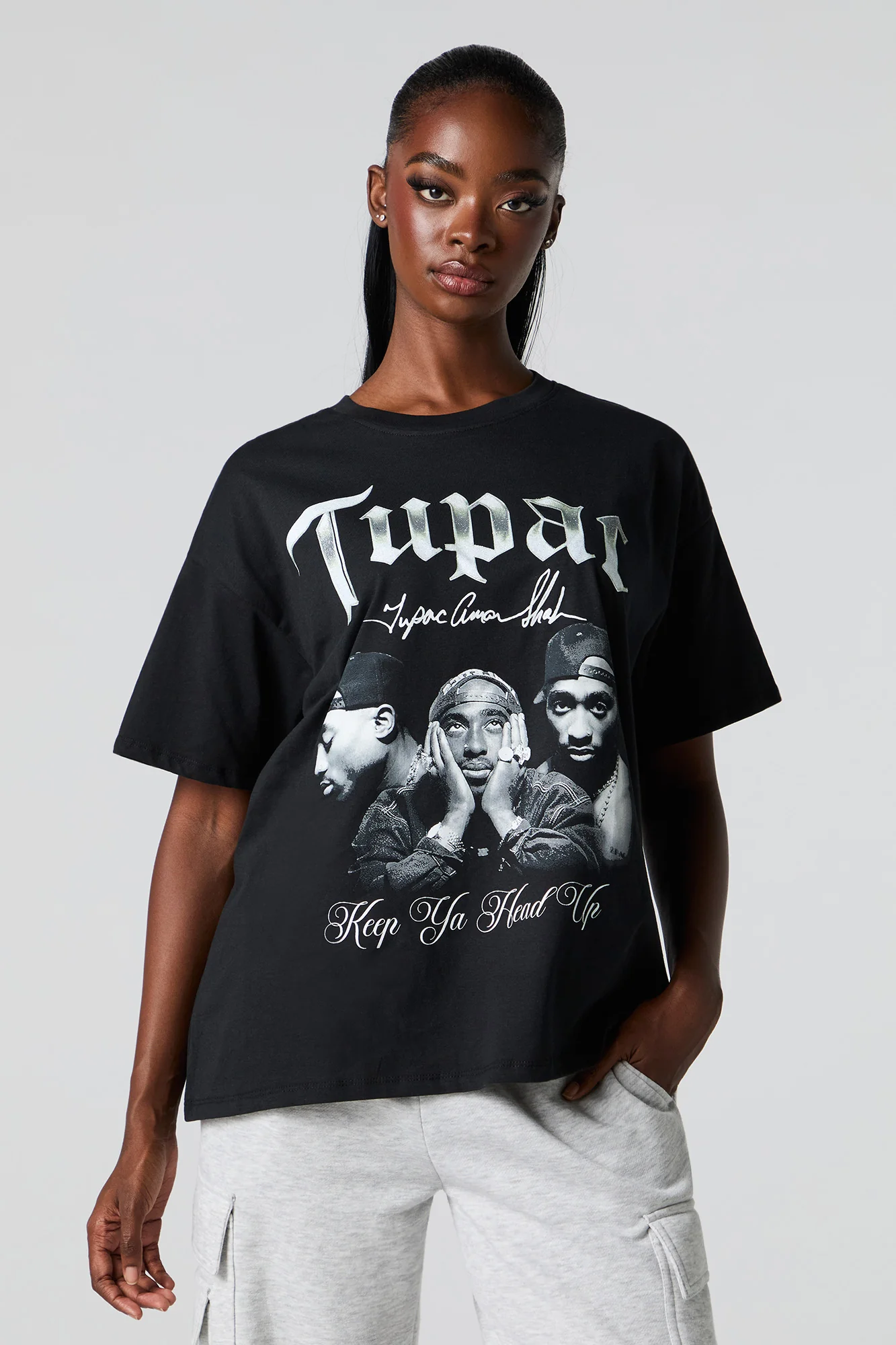 Tupac Graphic Boyfriend T-Shirt