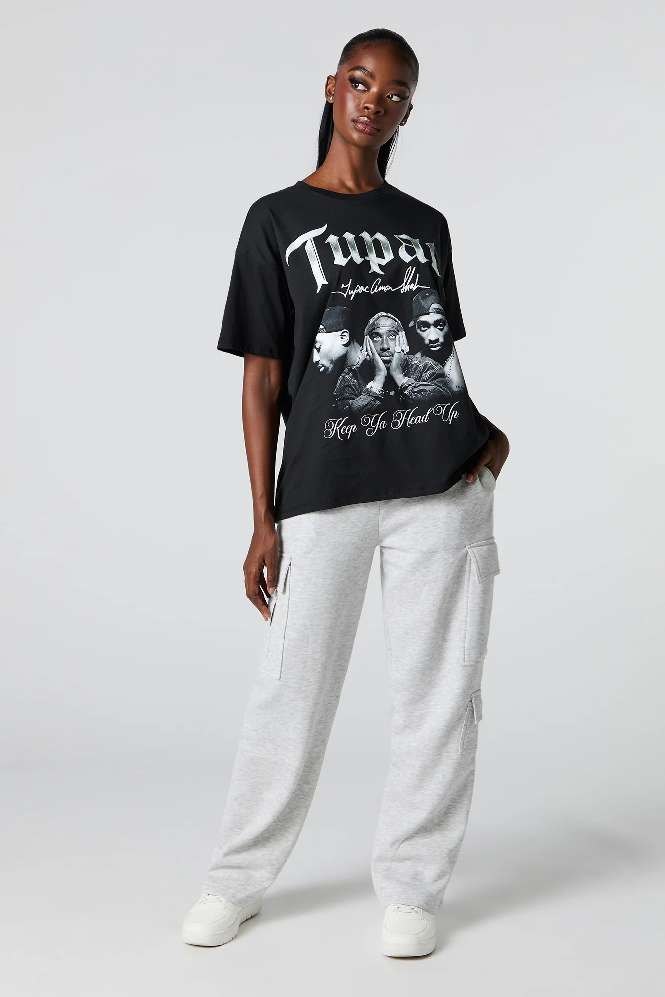 Tupac Graphic Boyfriend T-Shirt - Image 3