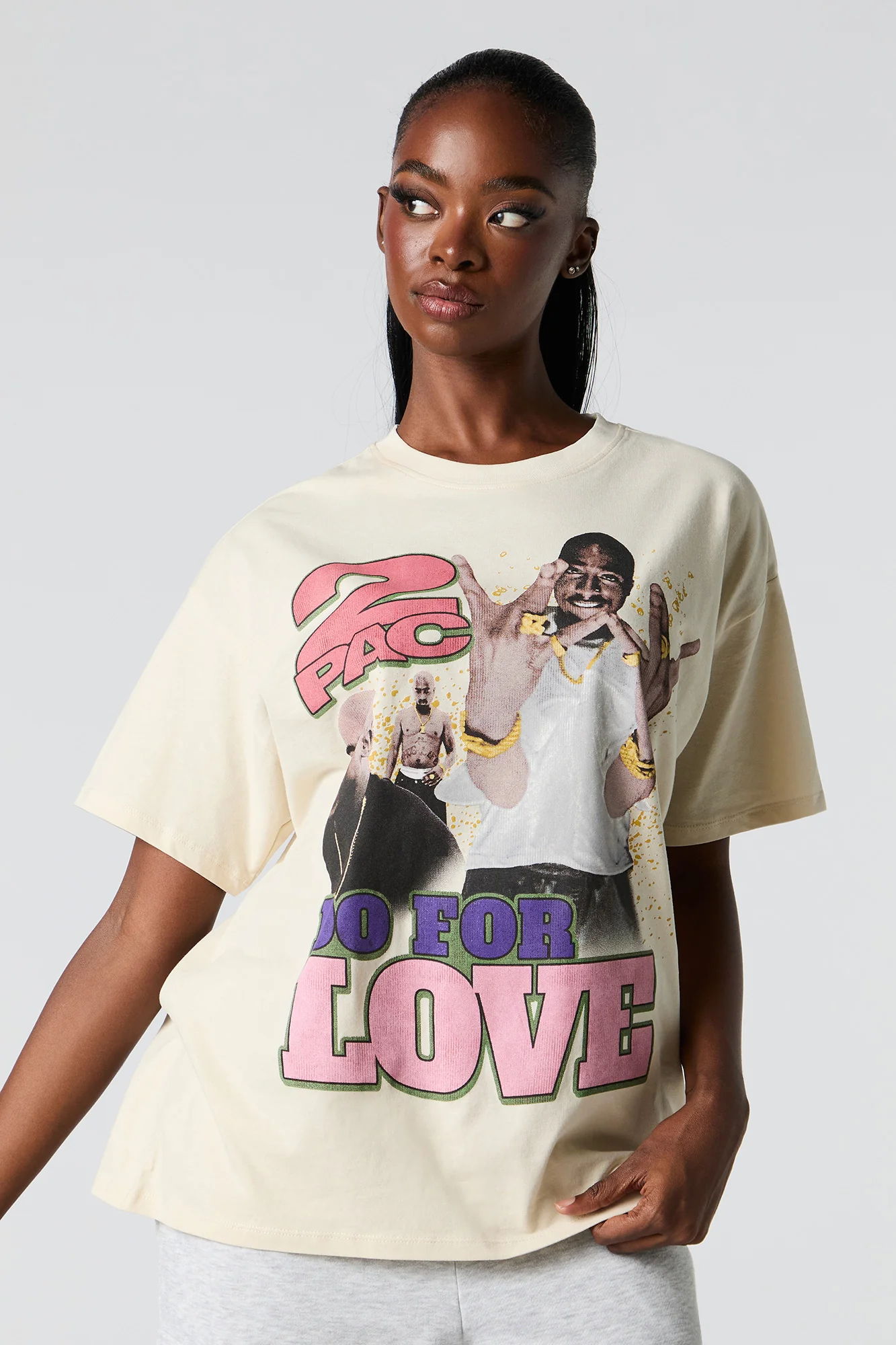 Tupac Graphic Boyfriend T-Shirt - Image 4