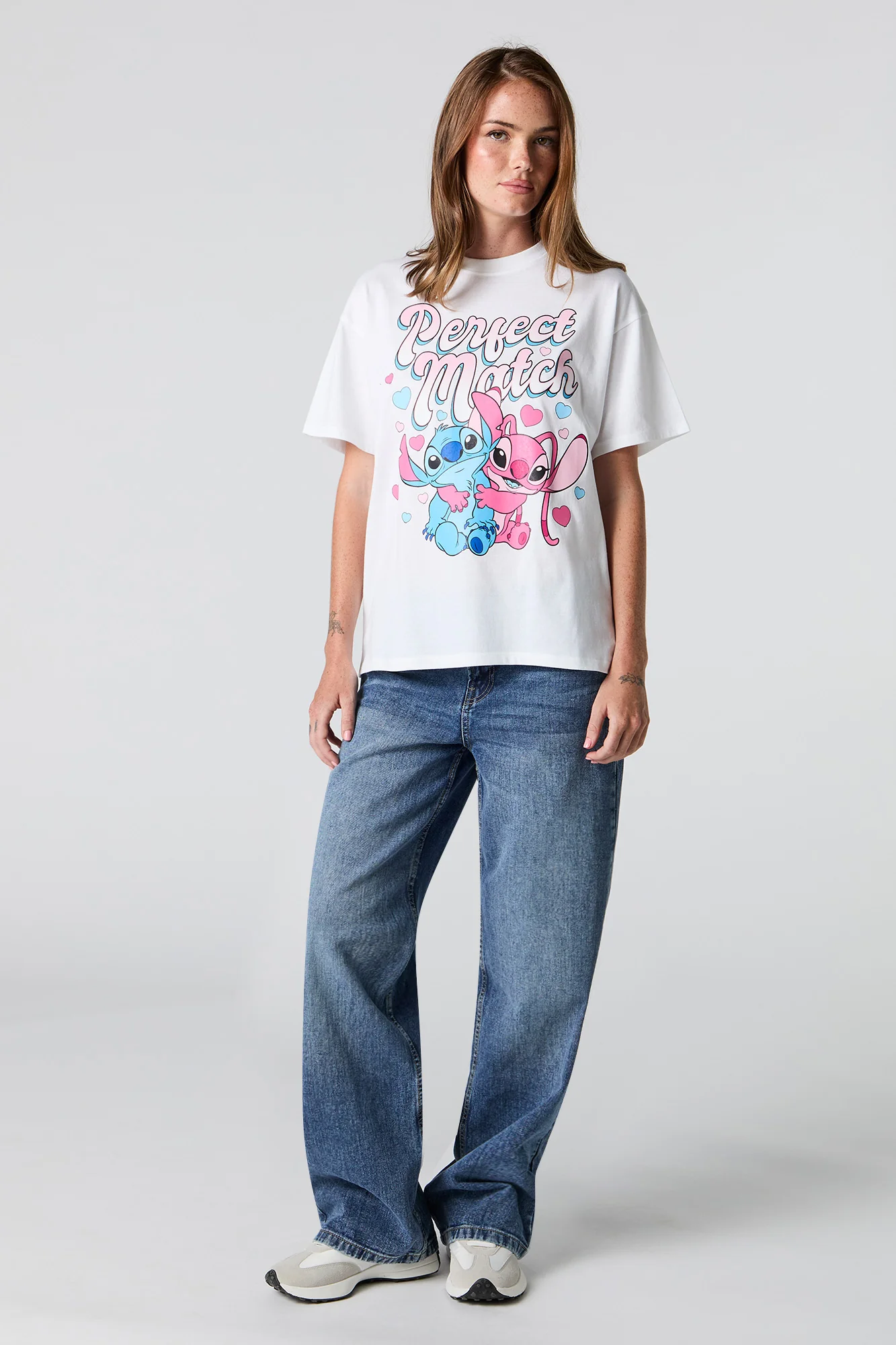 T-shirt coupe garçonne à imprimé Stitch Perfect Match - Image 3