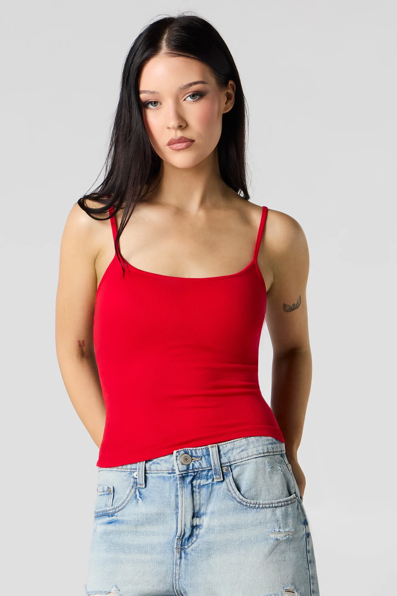 Camisole côtelée à bonnets intégrés et encolure ronde - Image 13