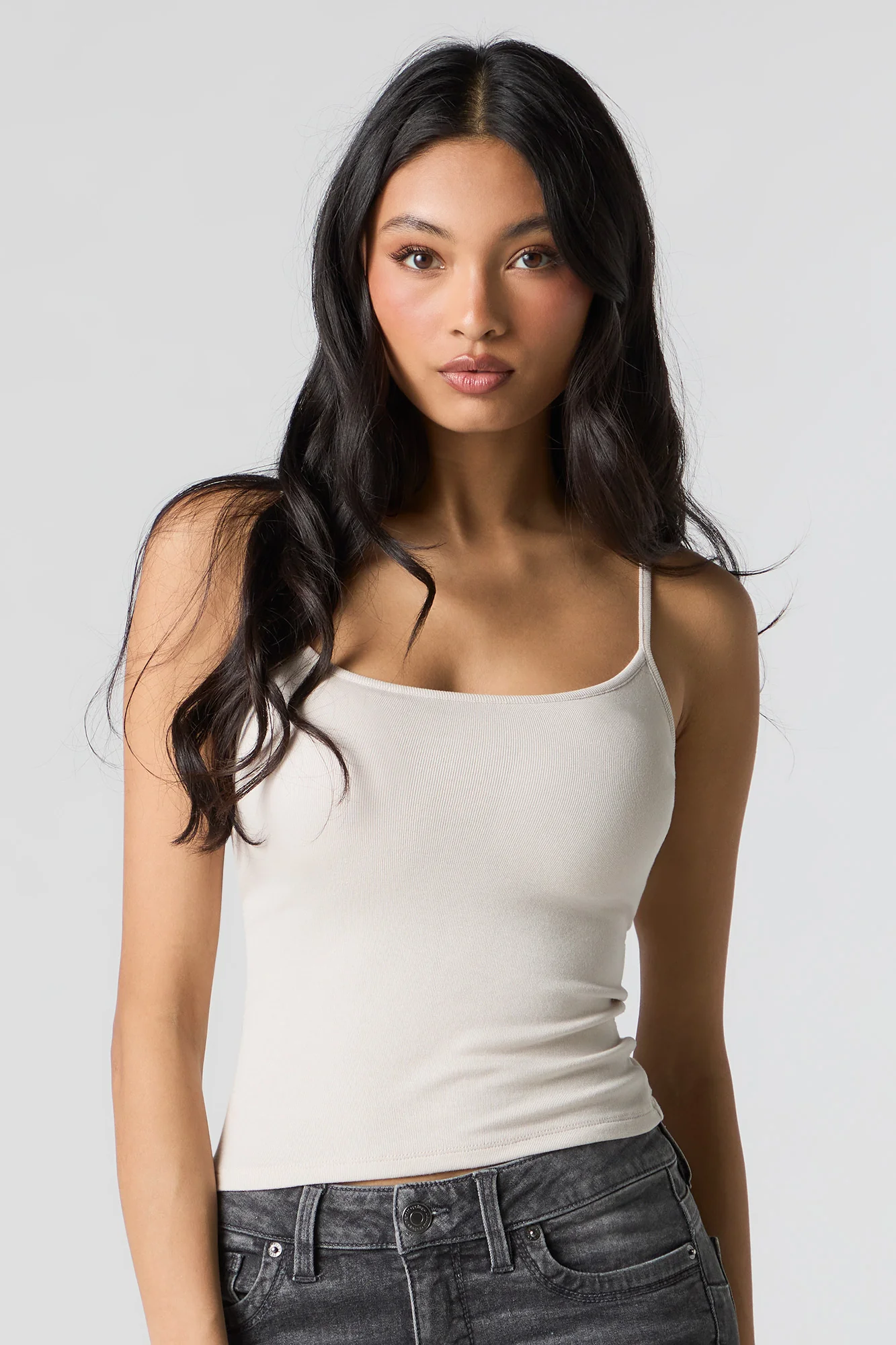 Ribbed Scoop Neck Cami with Built-in Cups - Image 20