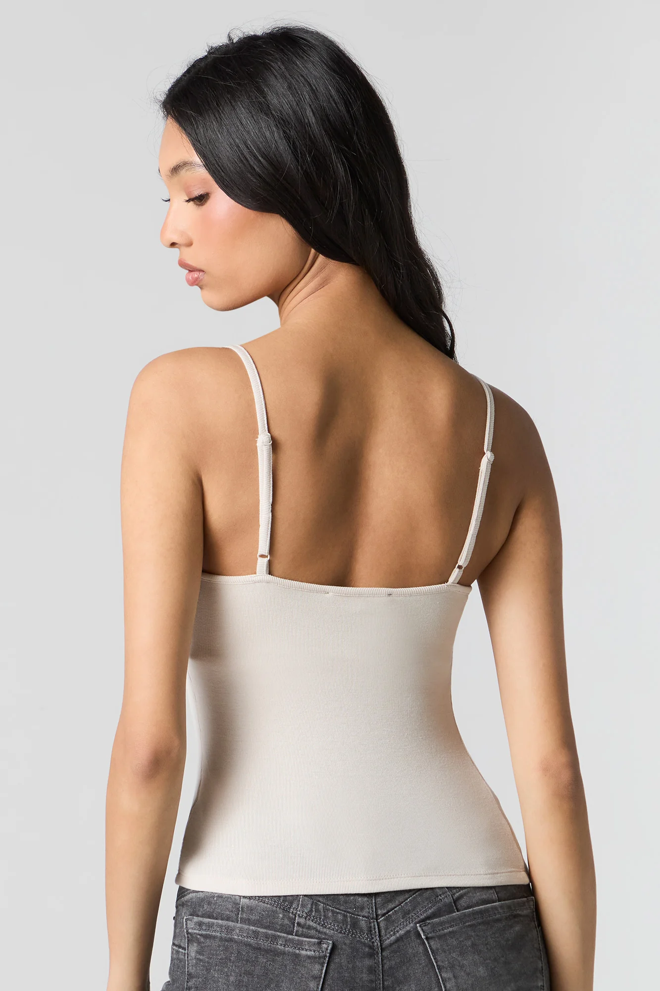Ribbed Scoop Neck Cami with Built-in Cups - Image 21