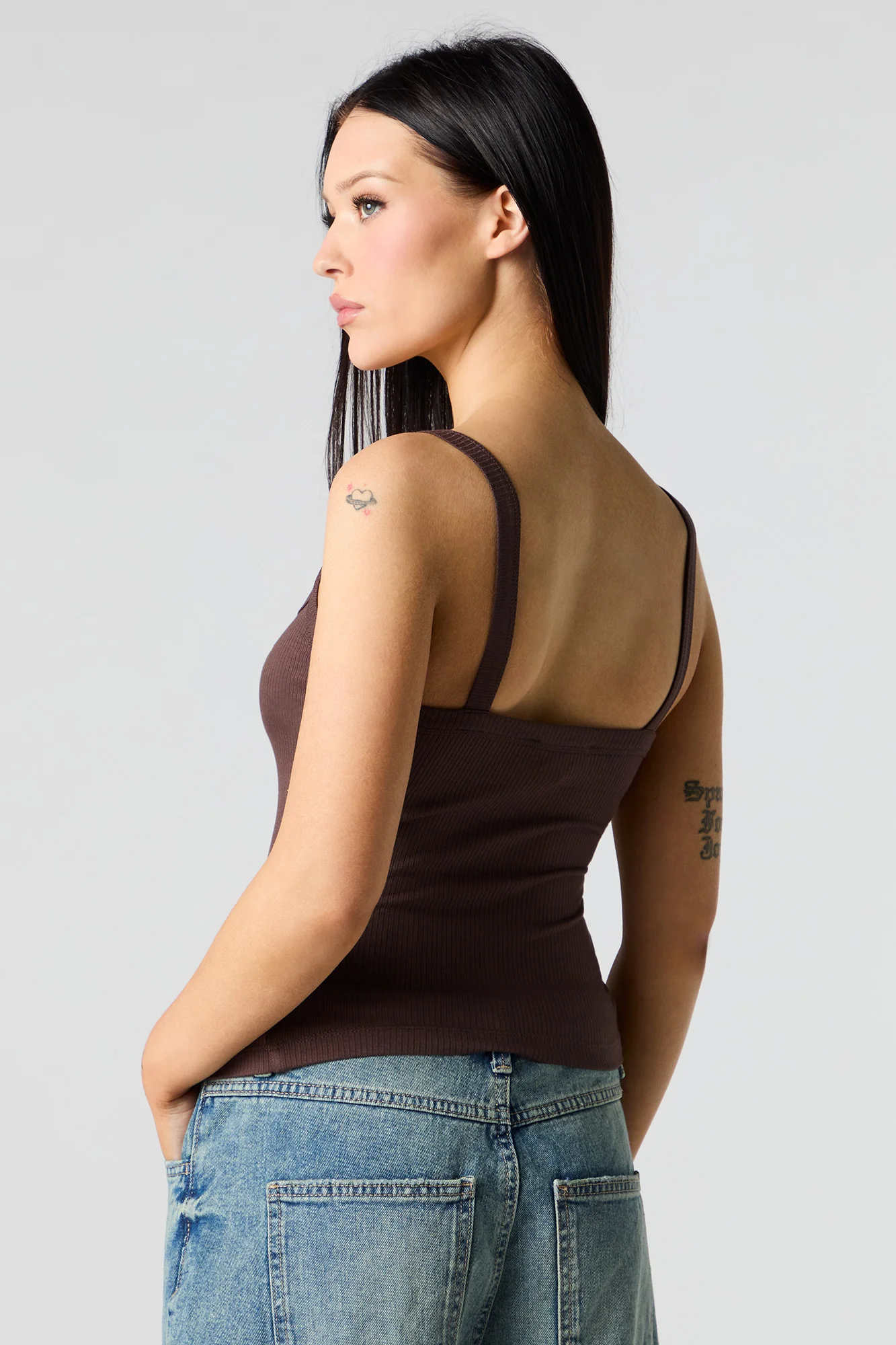 Ribbed Square Neck Tank - Image 2