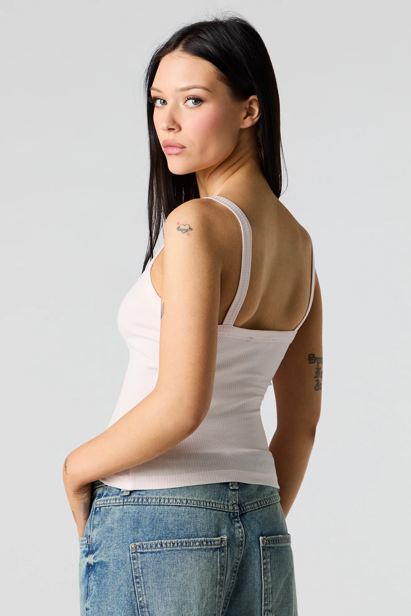 Ribbed Square Neck Tank - Image 23