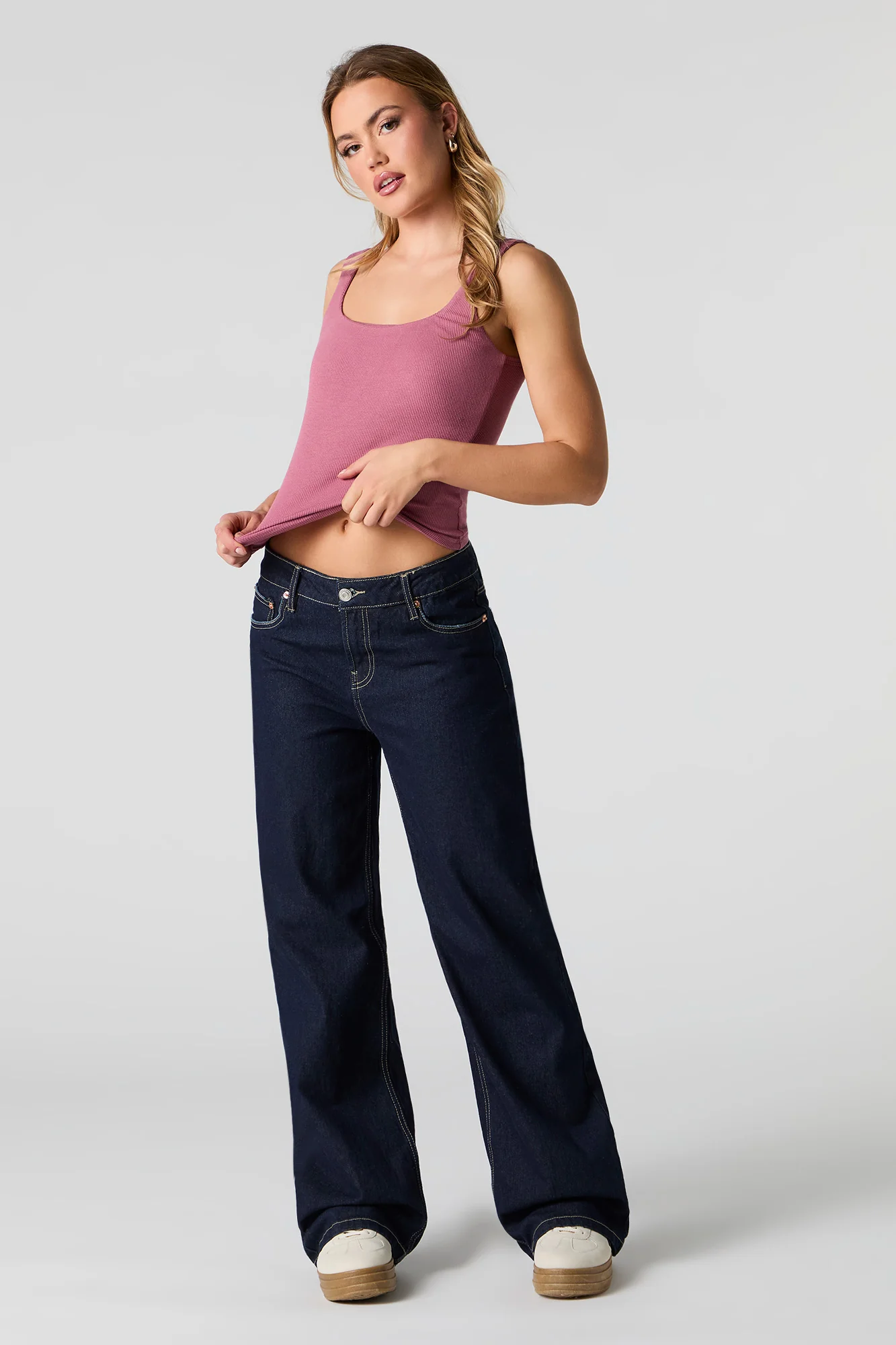 Ribbed Square Neck Tank with Built-In-Cups - Image 19