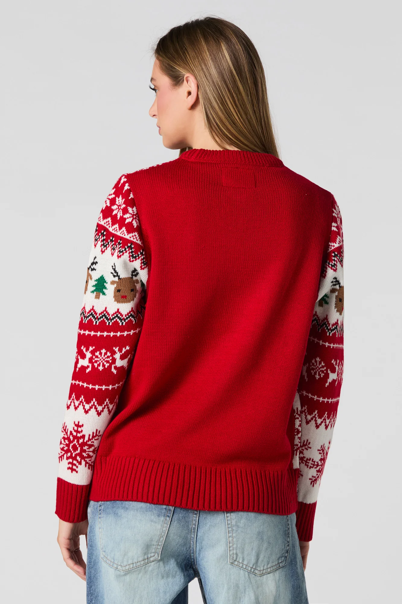Christmas Fair Isle Knit Pom Pom Sweater - Image 2