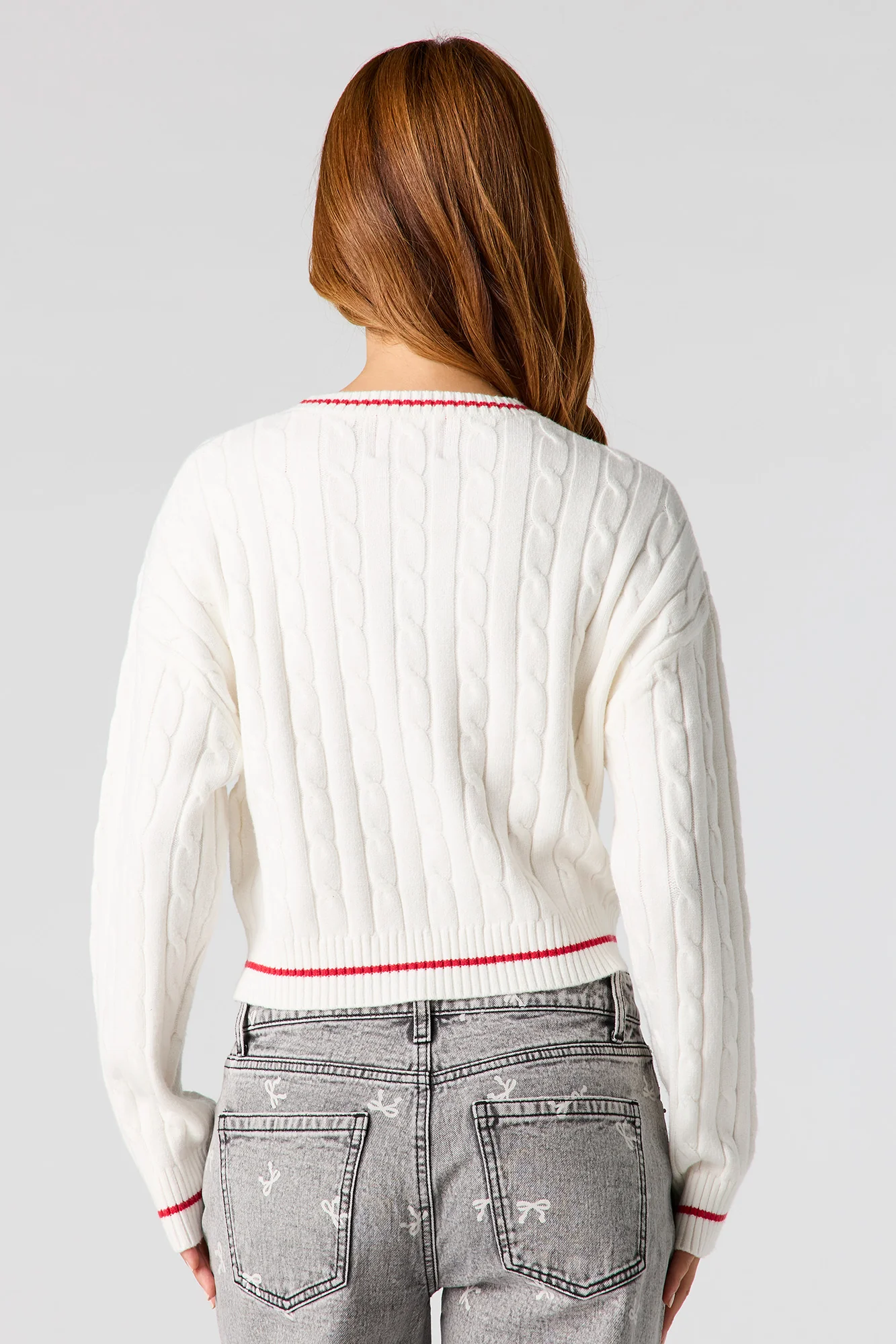 Merry Christmas Chenille Embroidered Sweater - Image 2