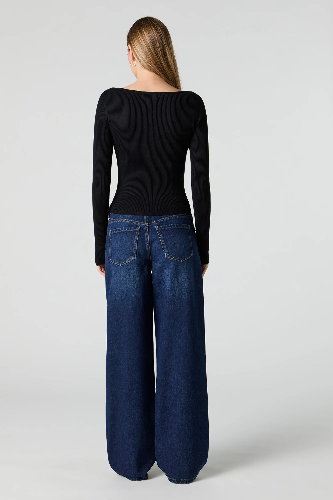 Low Rise Baggy Dark Jean - Image 3