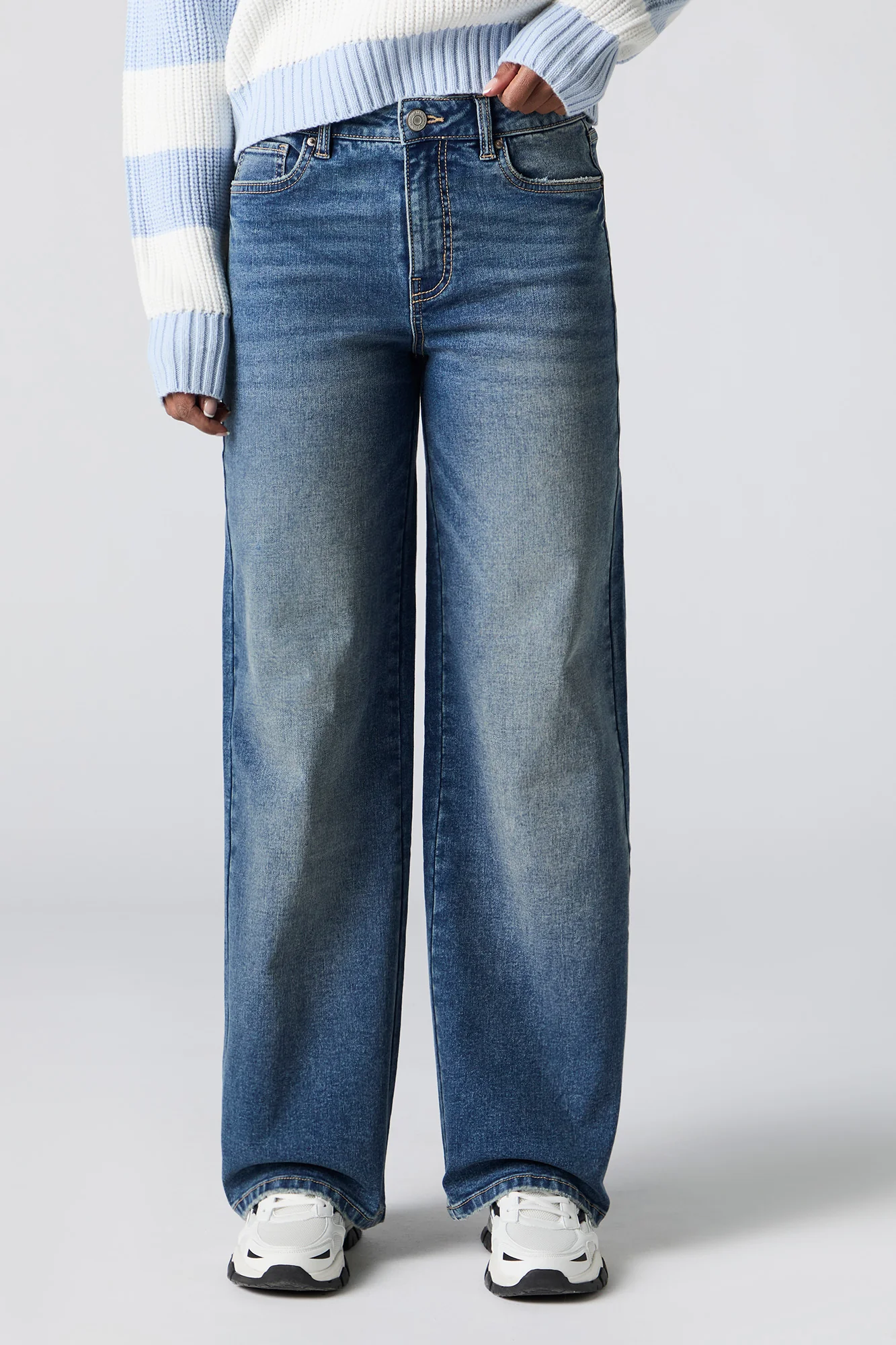 Stretch Baggy Vintage Dark Jean - Image 2