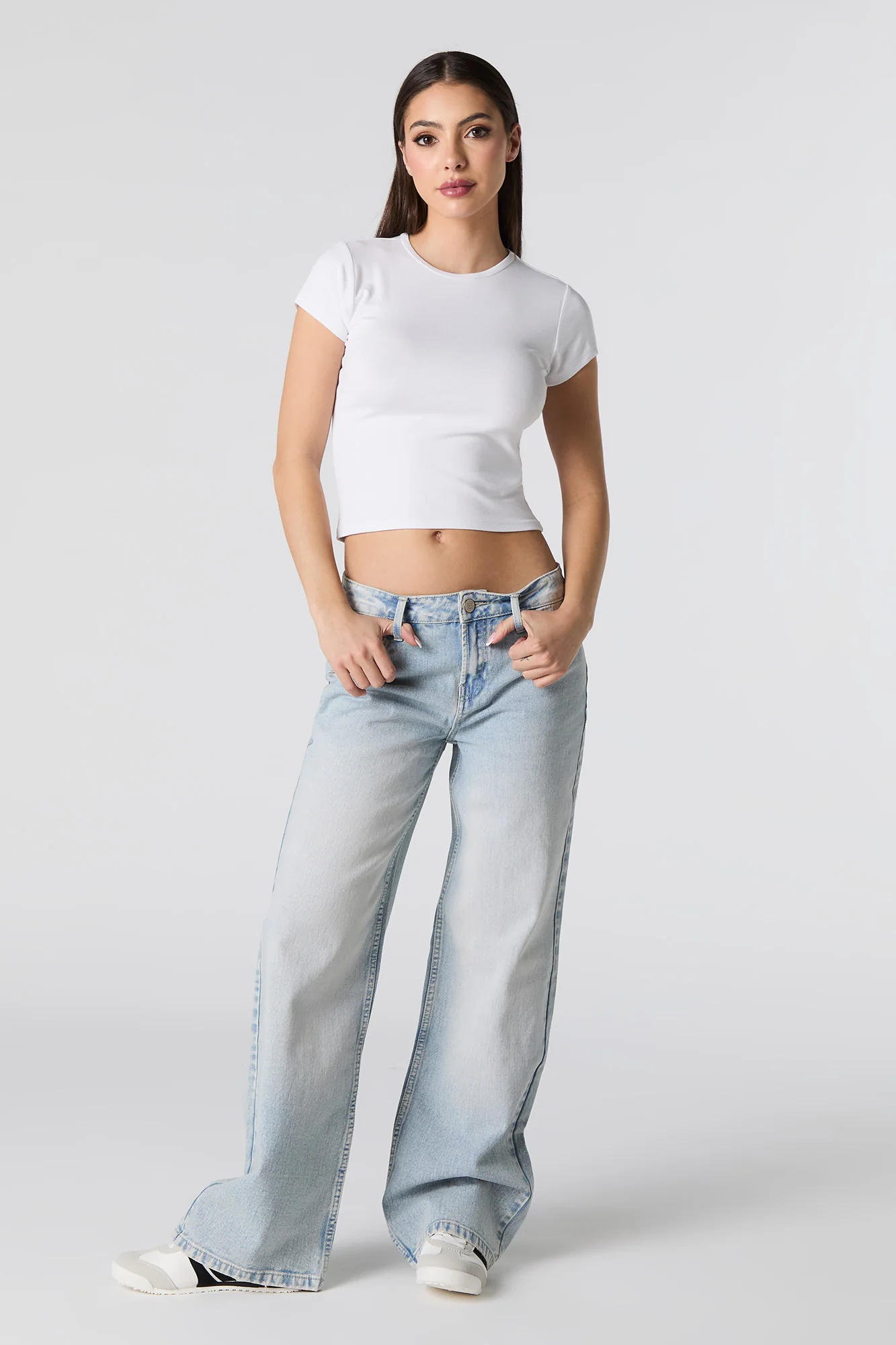 Cropped Ribbed T-Shirt - Image 12
