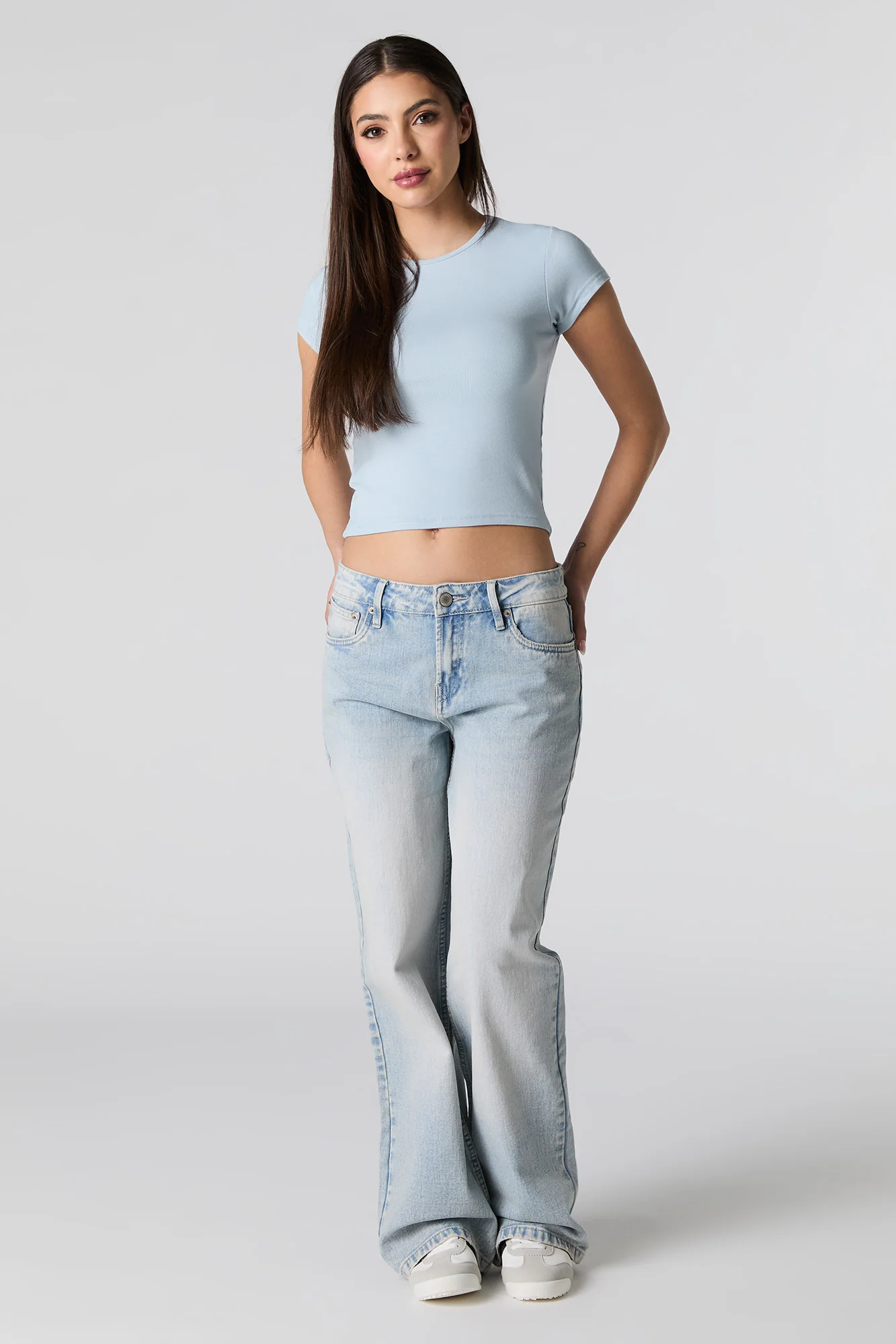 Cropped Ribbed T-Shirt - Image 18