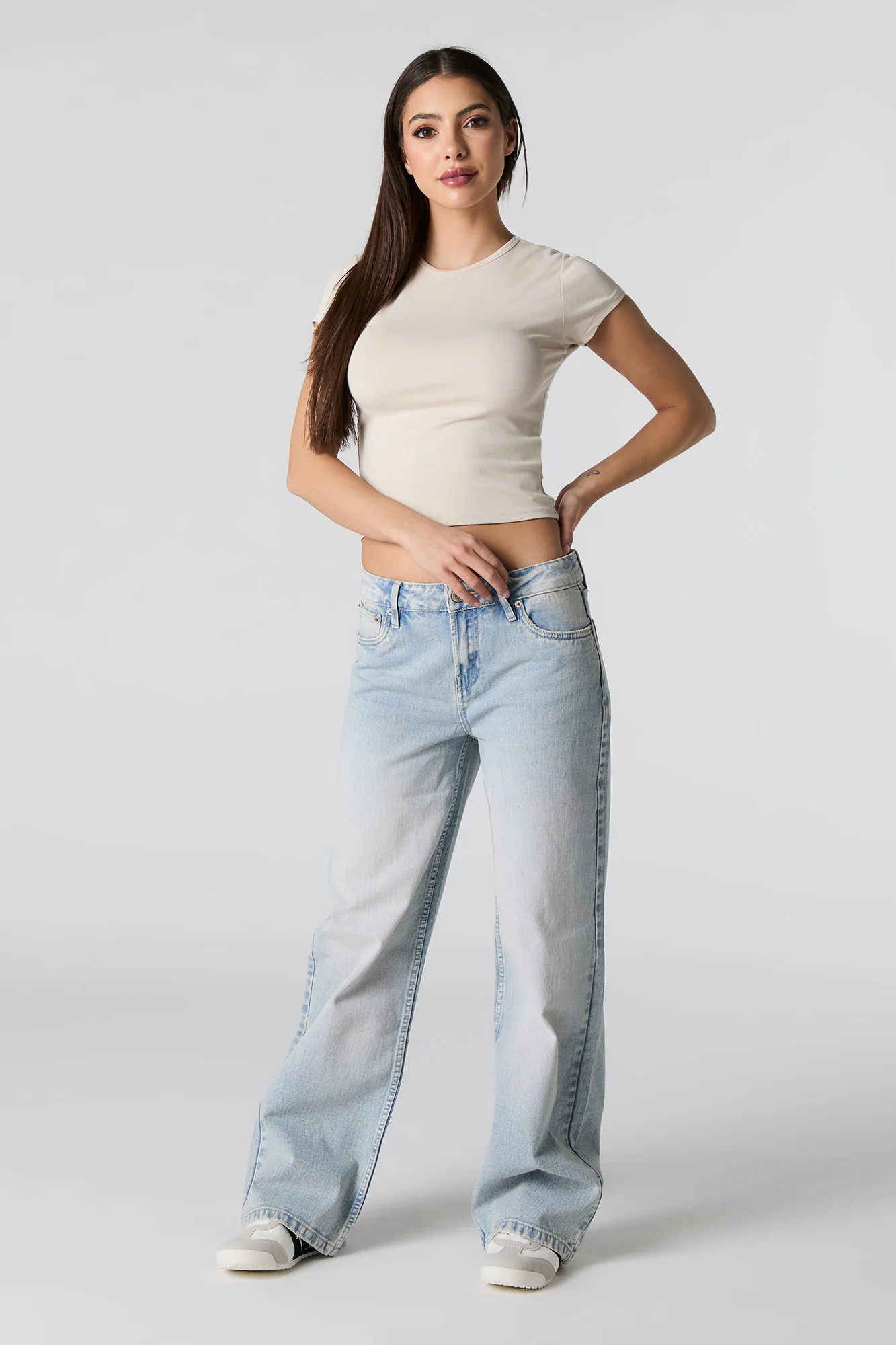 Cropped Ribbed T-Shirt - Image 3
