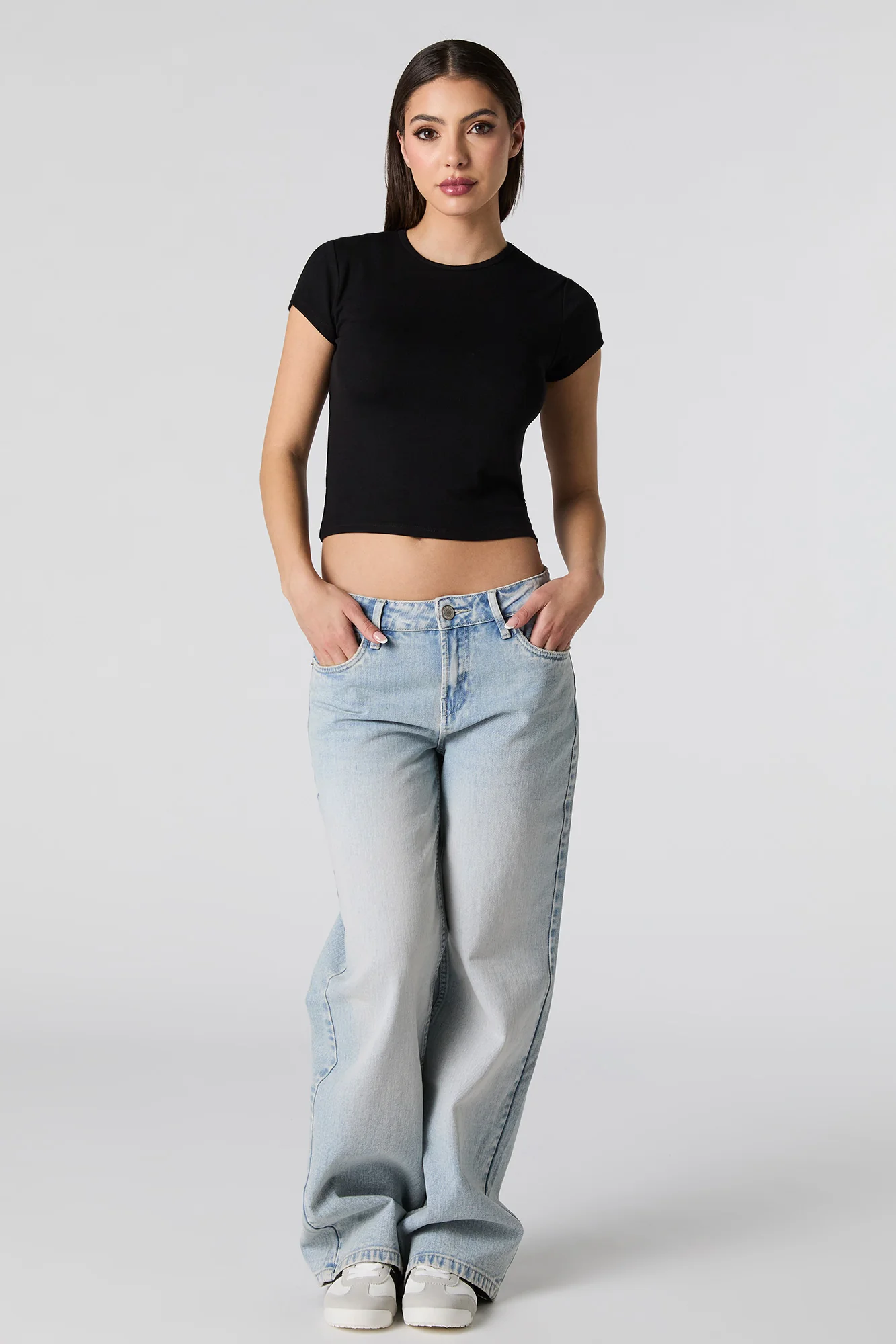 Cropped Ribbed T-Shirt - Image 6