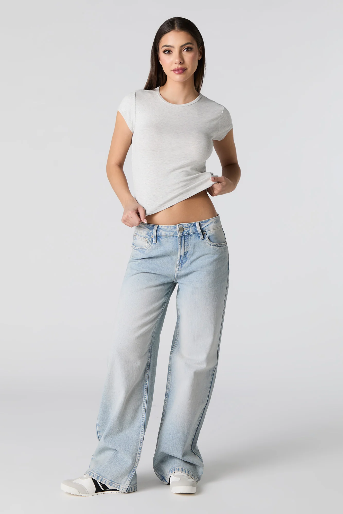 Cropped Ribbed T-Shirt - Image 9