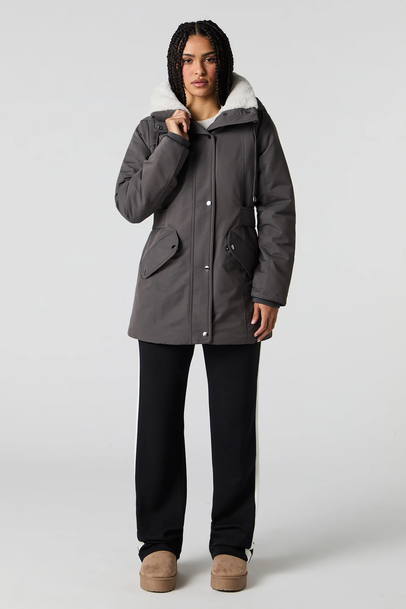 Faux Fur Lined Hooded Parka - Image 20
