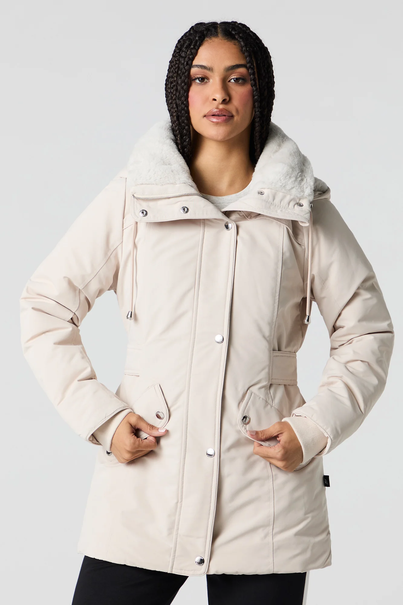 Faux Fur Lined Hooded Parka - Image 8