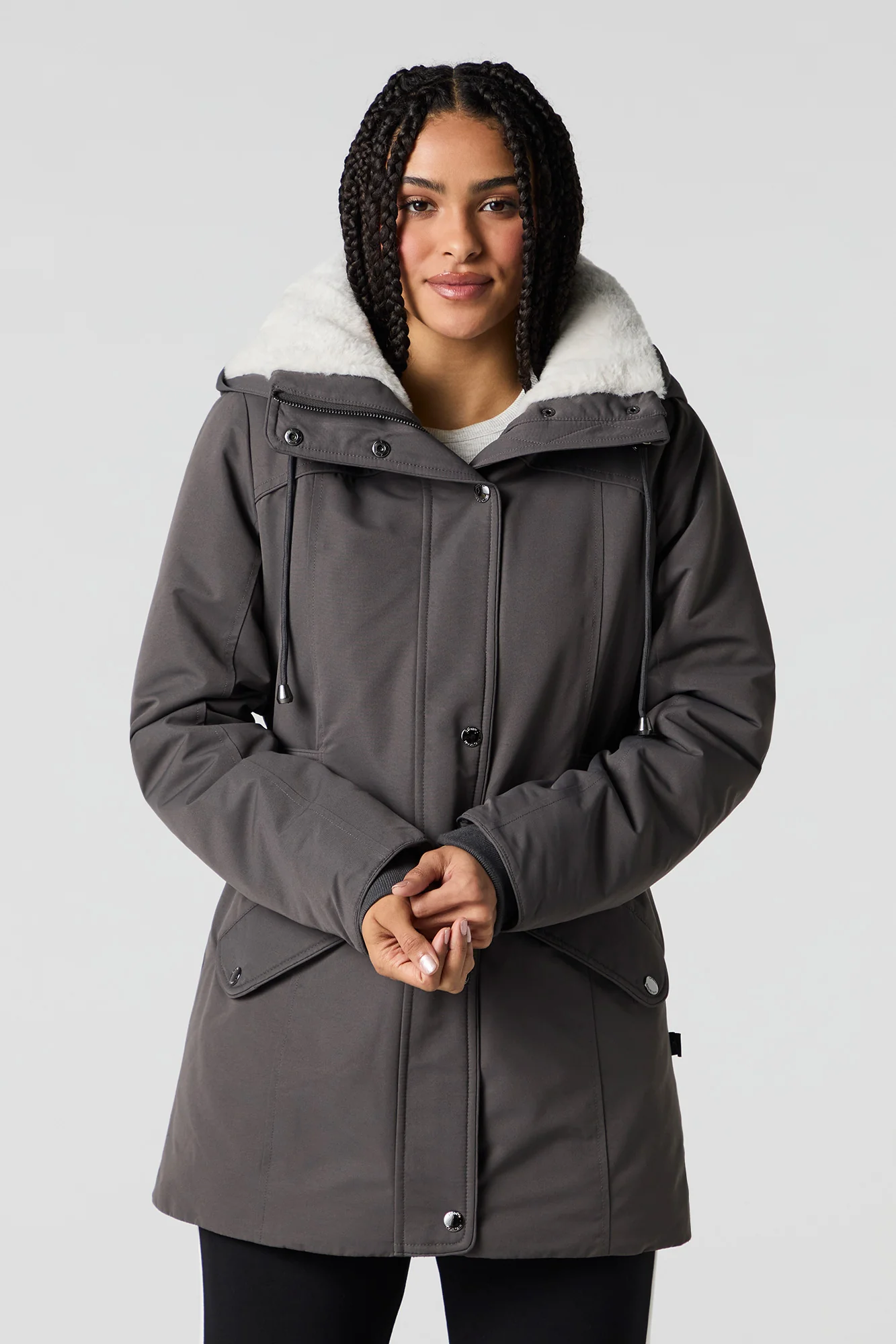 Parka à capuchon doublée de similifourrure - Image 17