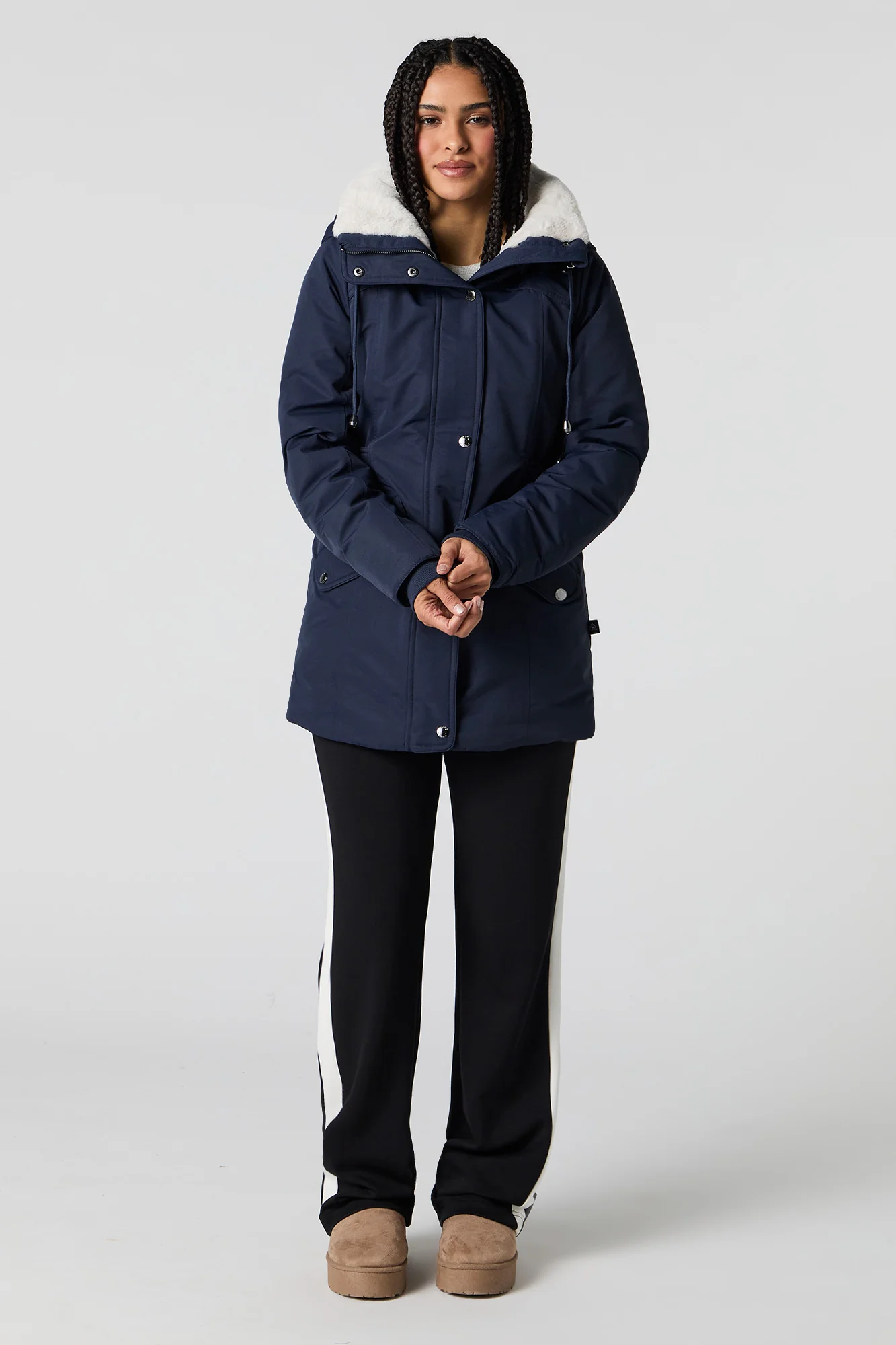 Parka à capuchon doublée de similifourrure - Image 23
