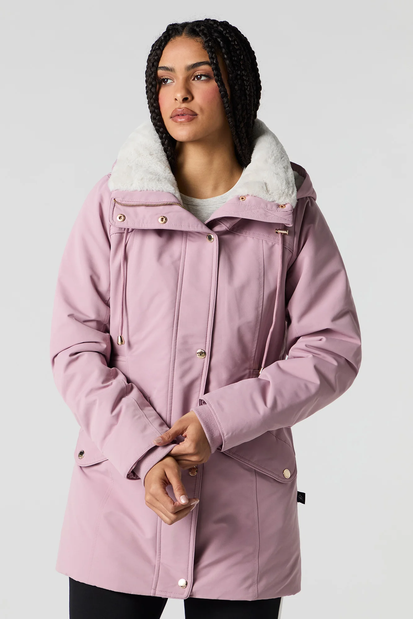 Parka à capuchon doublée de similifourrure - Image 25