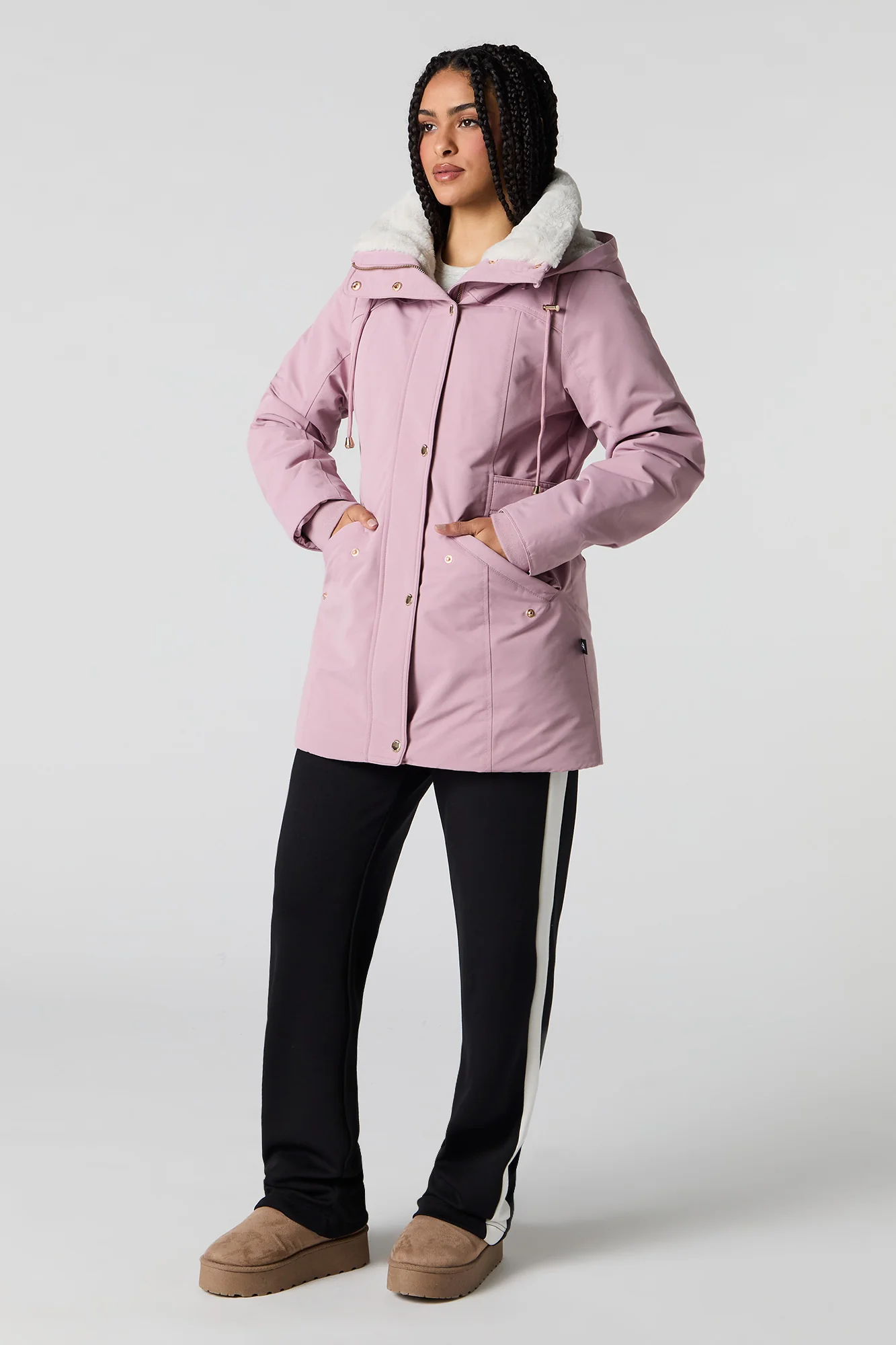 Parka à capuchon doublée de similifourrure - Image 27