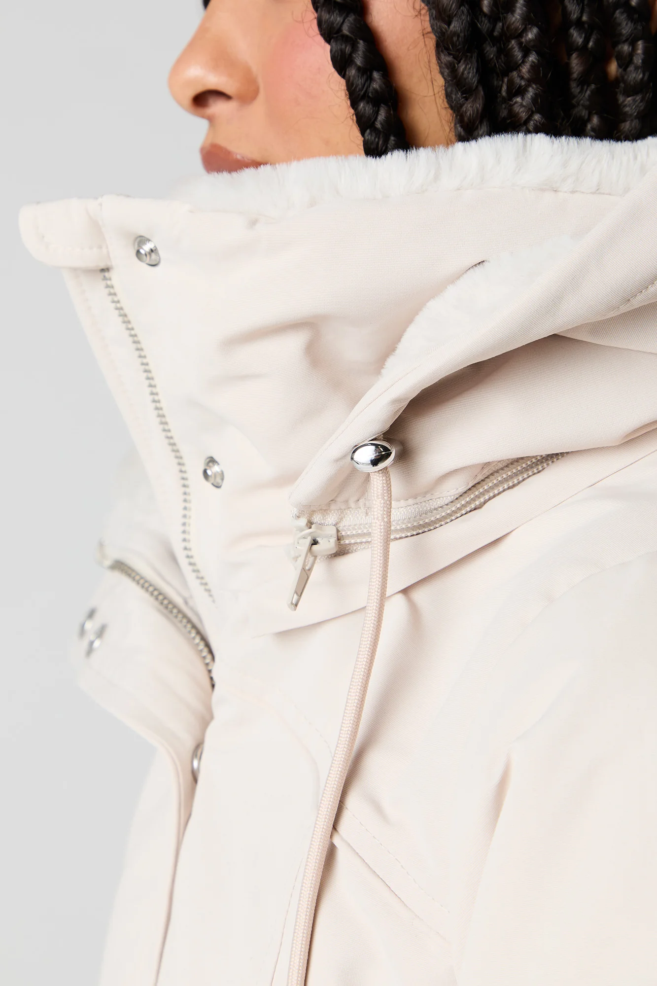 Parka à capuchon doublée de similifourrure - Image 8
