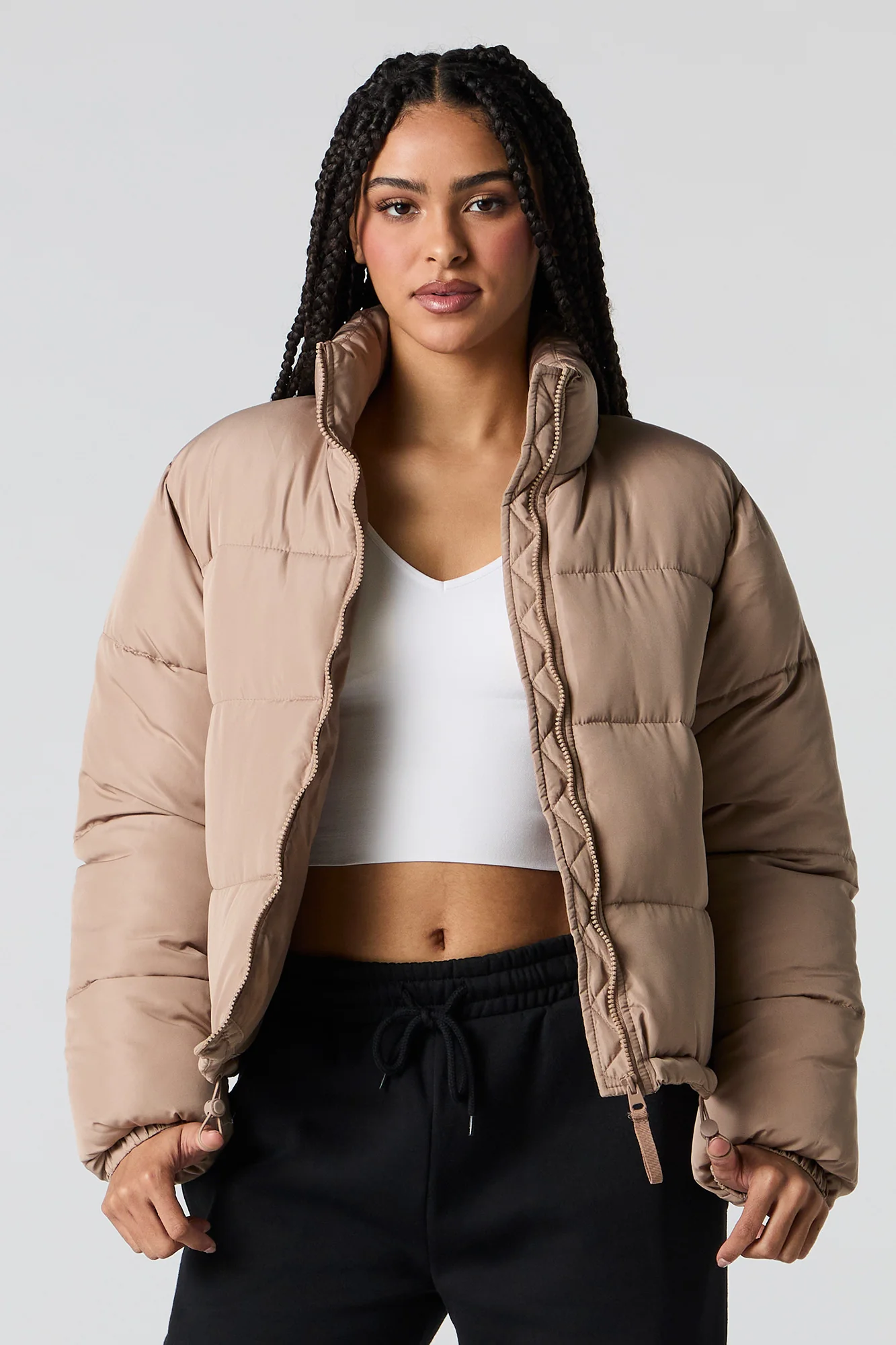 High Neck Puffer Jacket - Image 11