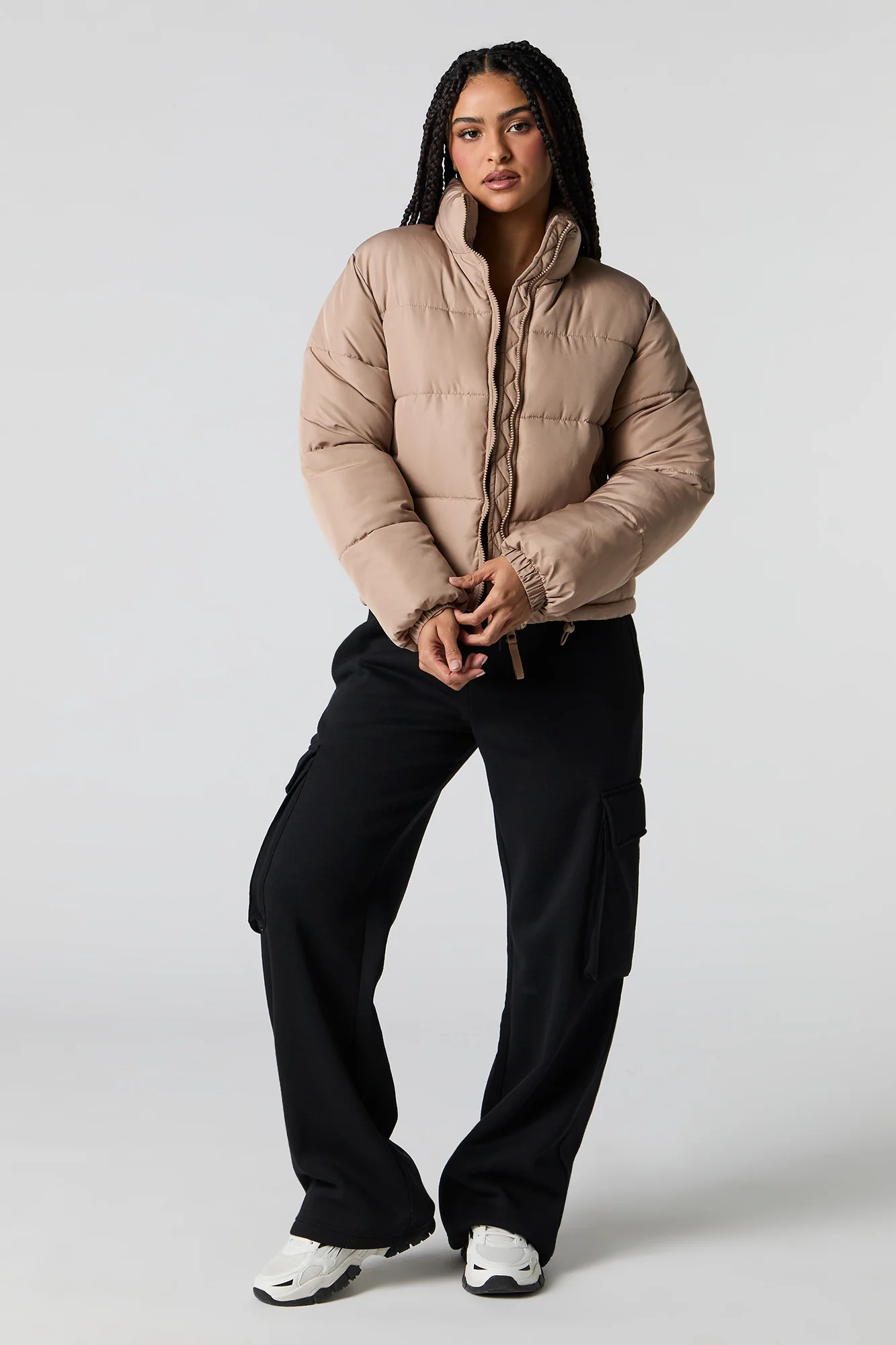 High Neck Puffer Jacket - Image 13