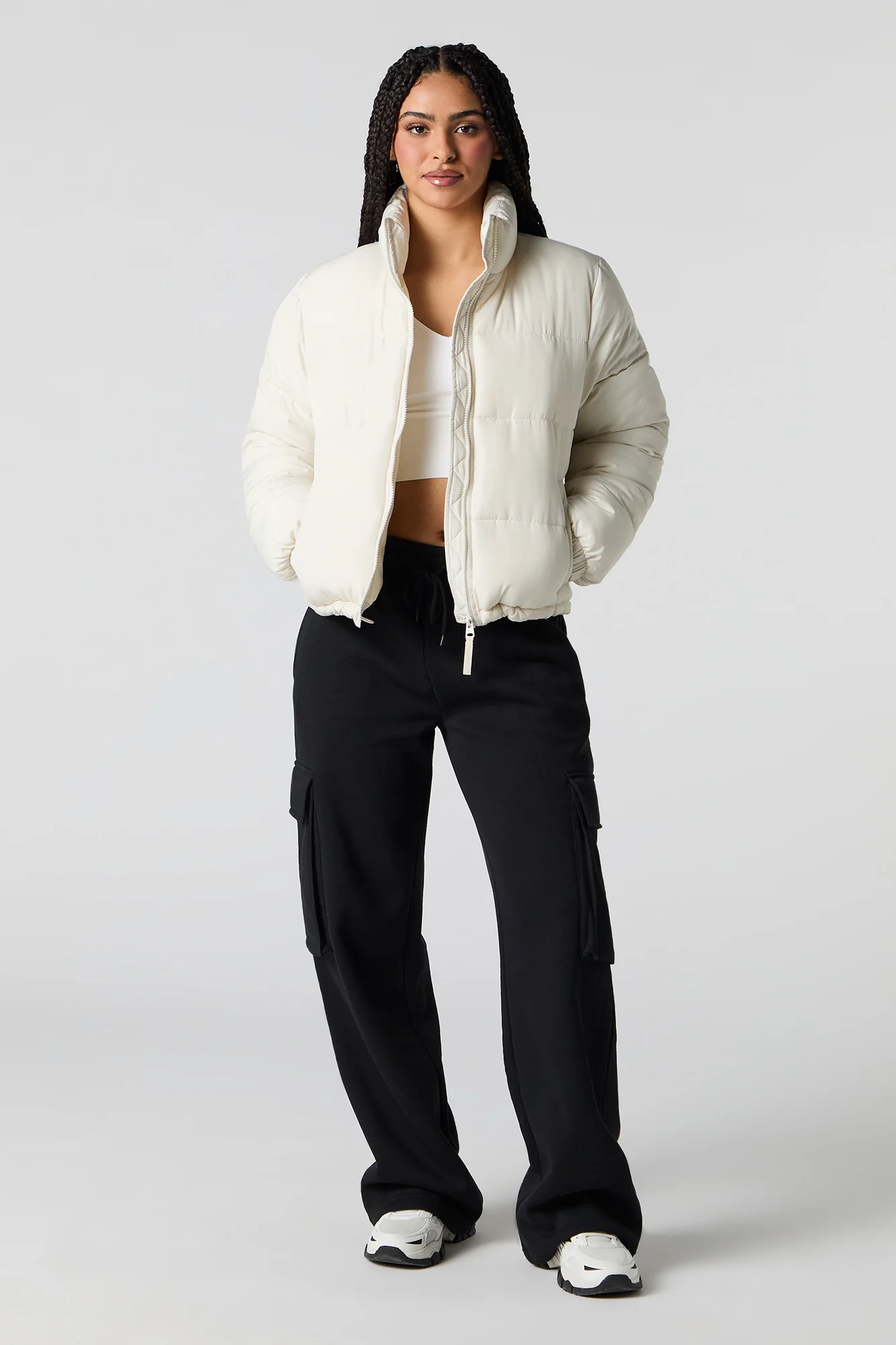High Neck Puffer Jacket - Image 16