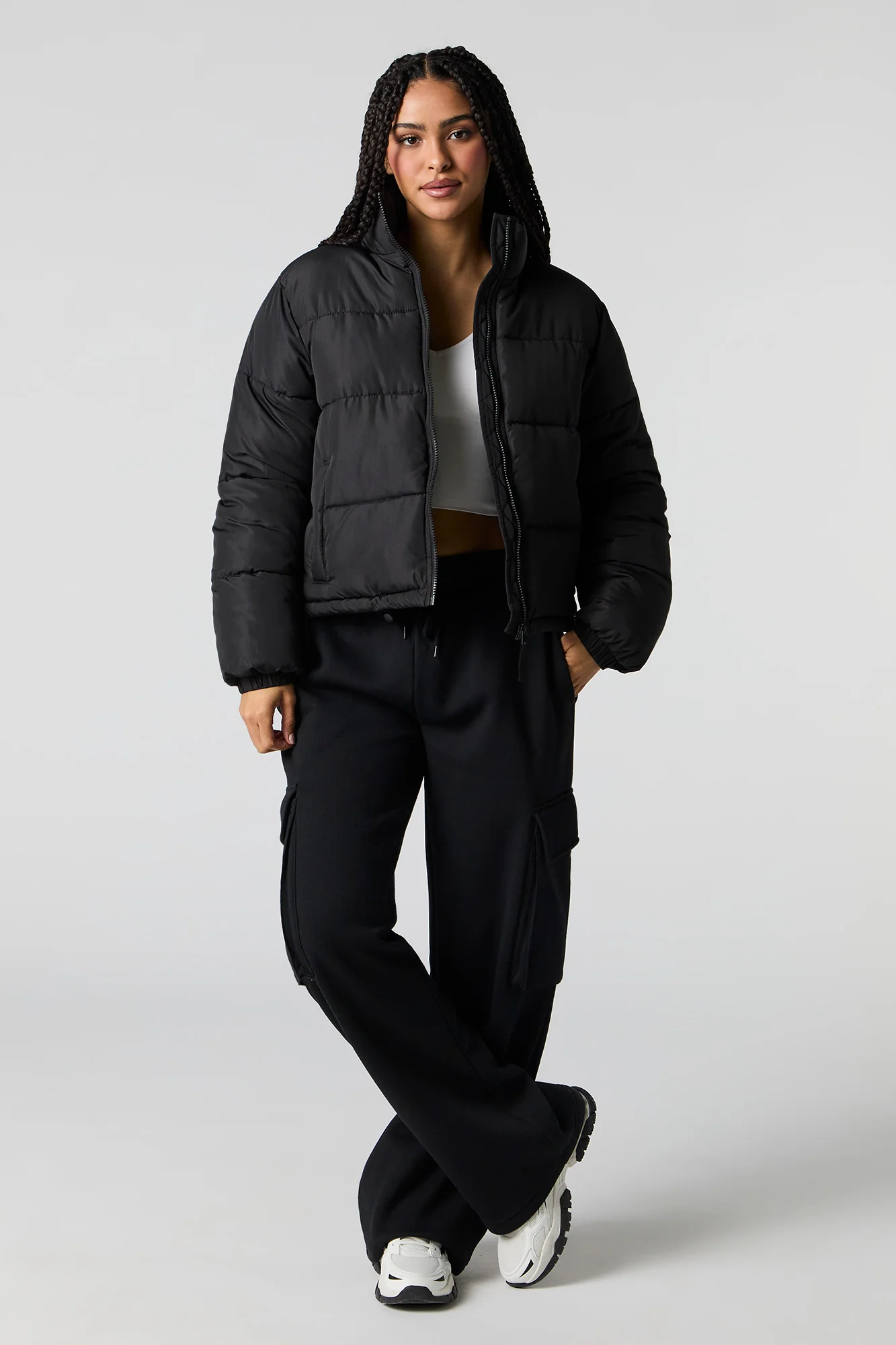 High Neck Puffer Jacket - Image 7
