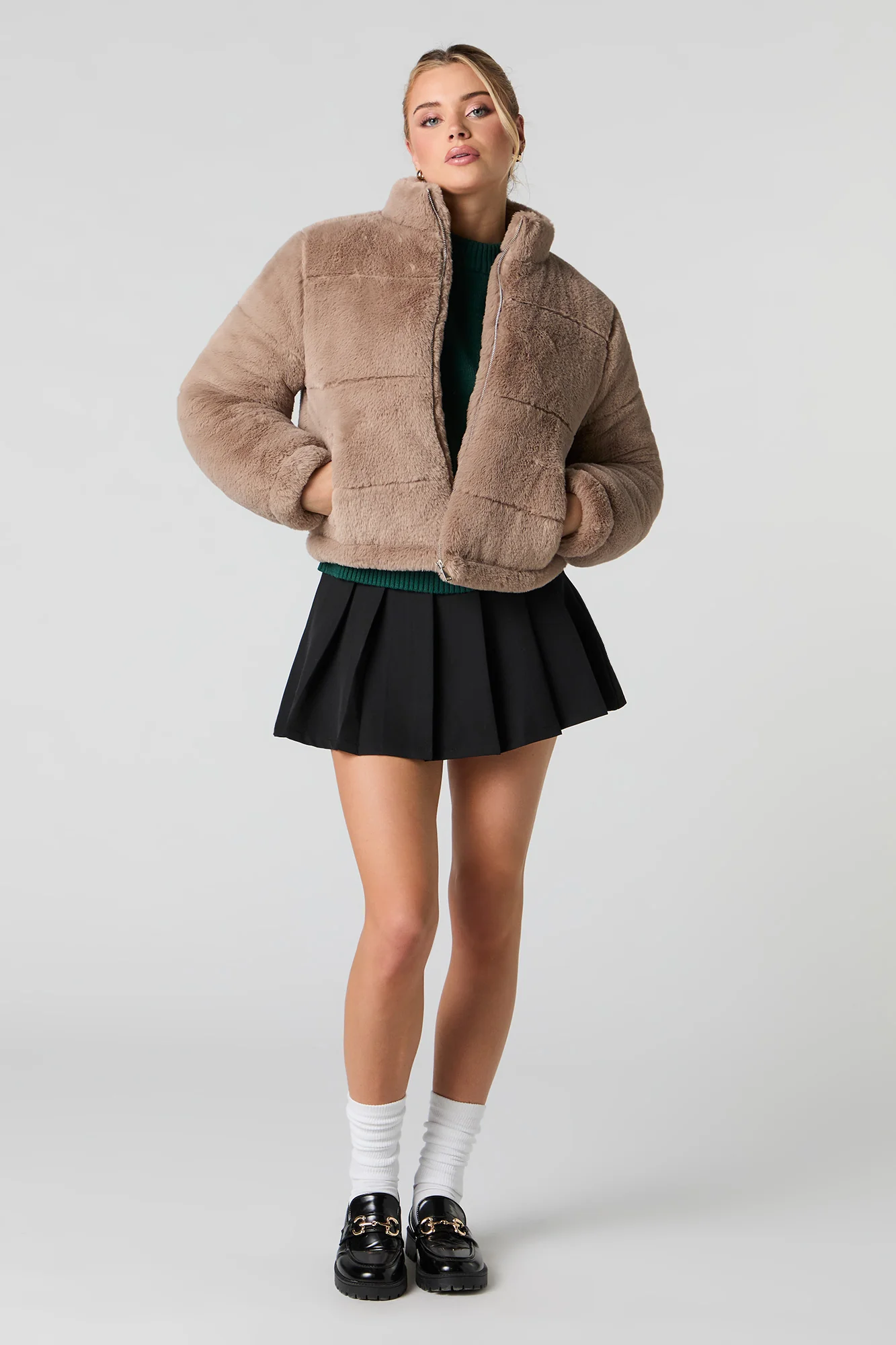 Blouson matelassé en similifourrure - Image 16