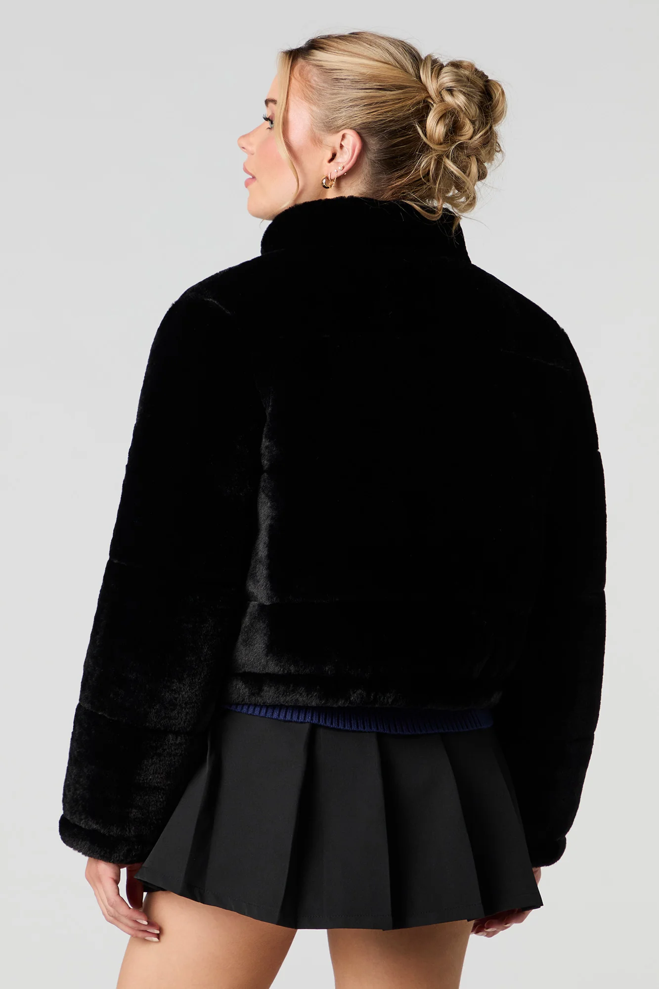Blouson matelassé en similifourrure - Image 5