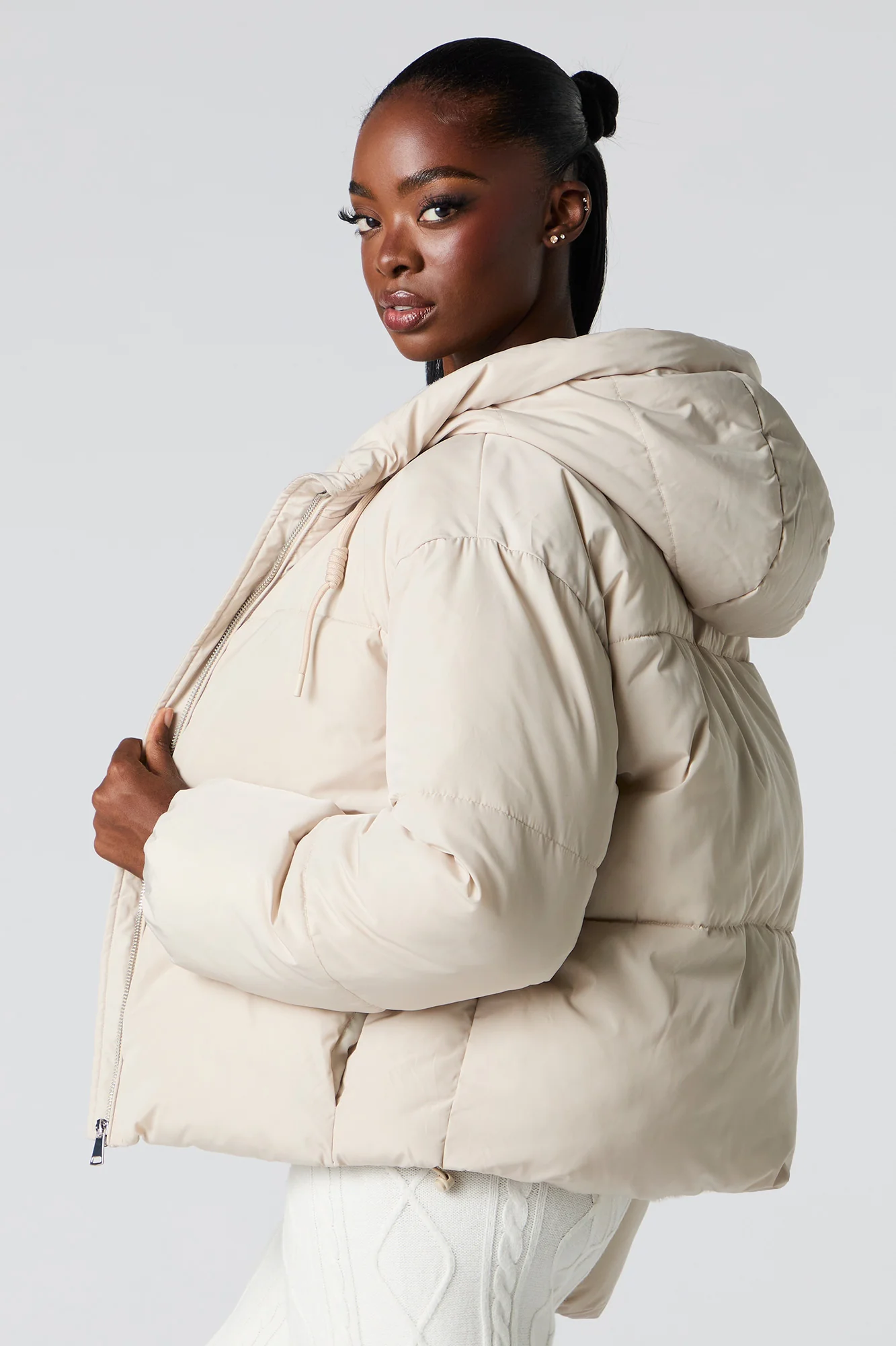Faux-Fur Lined Puffer Jacket - Image 9