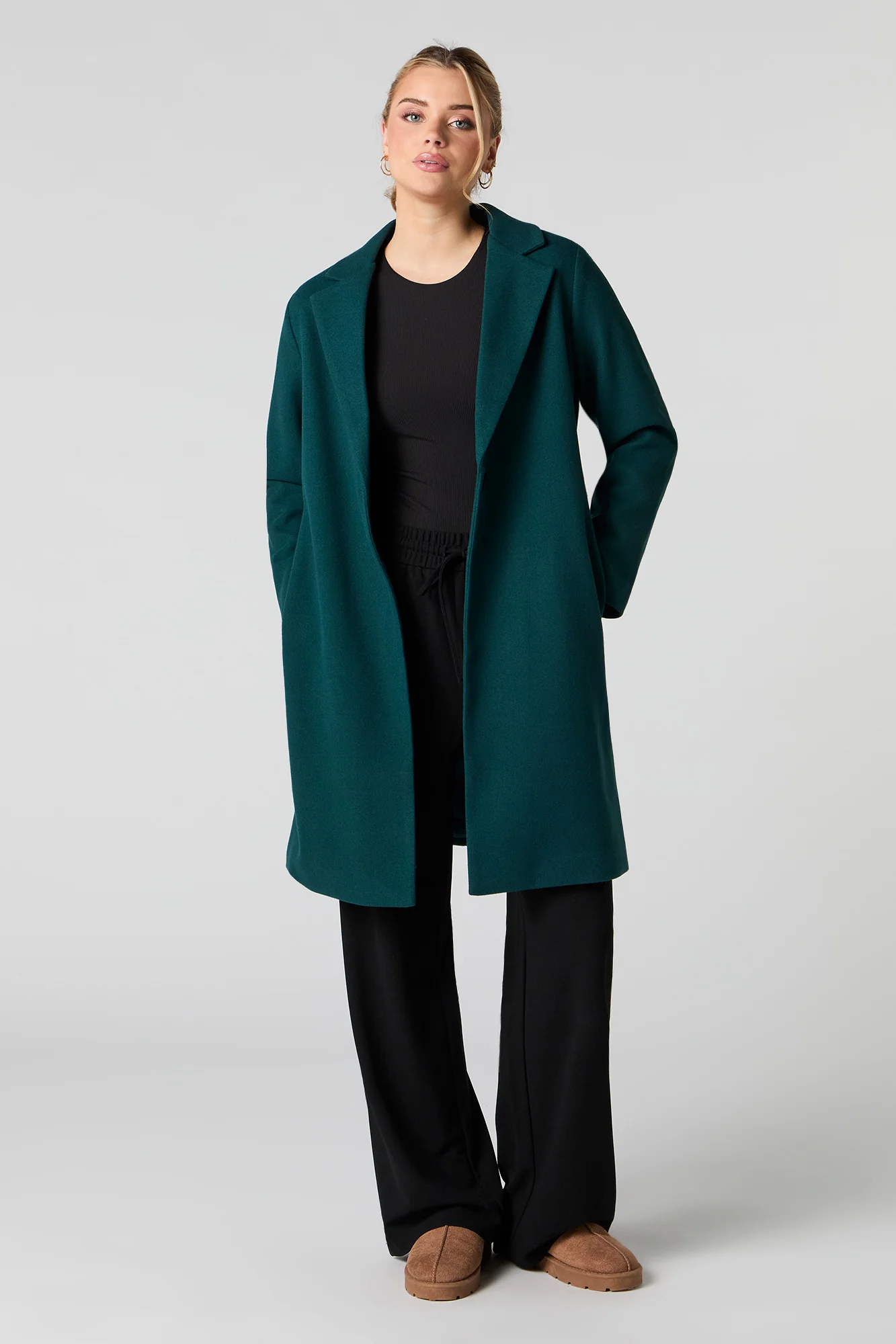 Single Button Wool Coat - Image 10