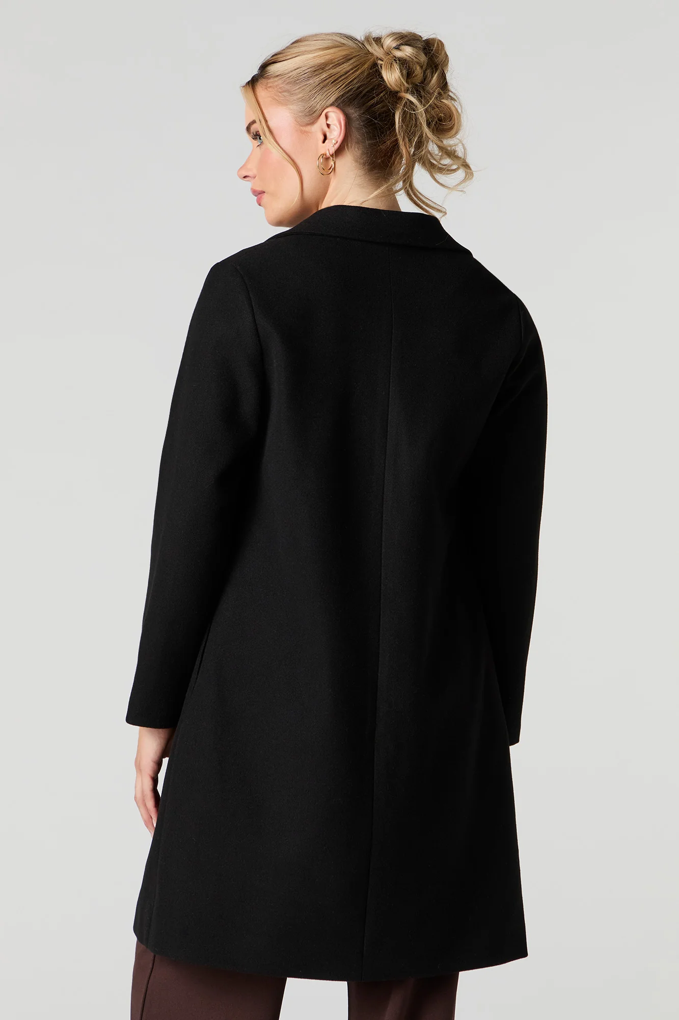 Single Button Wool Coat - Image 12