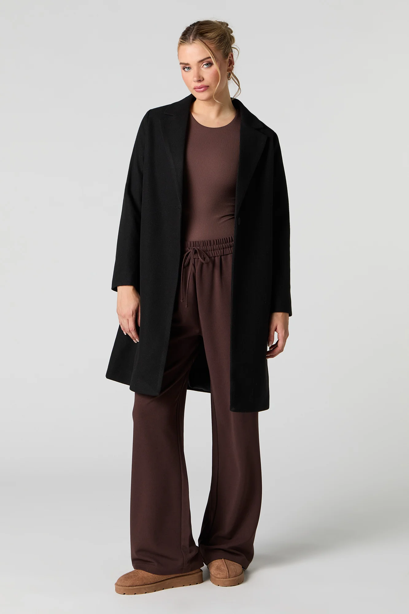 Single Button Wool Coat - Image 13
