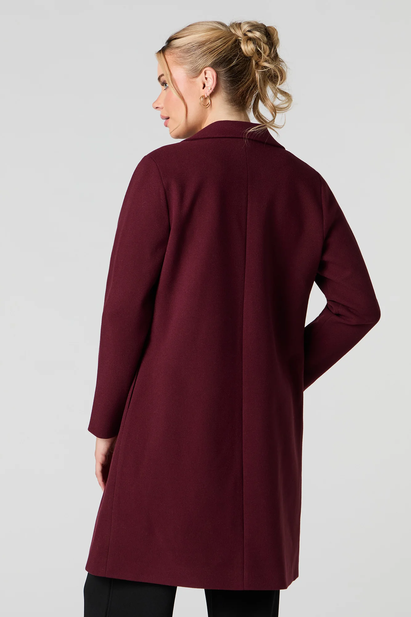 Single Button Wool Coat - Image 15
