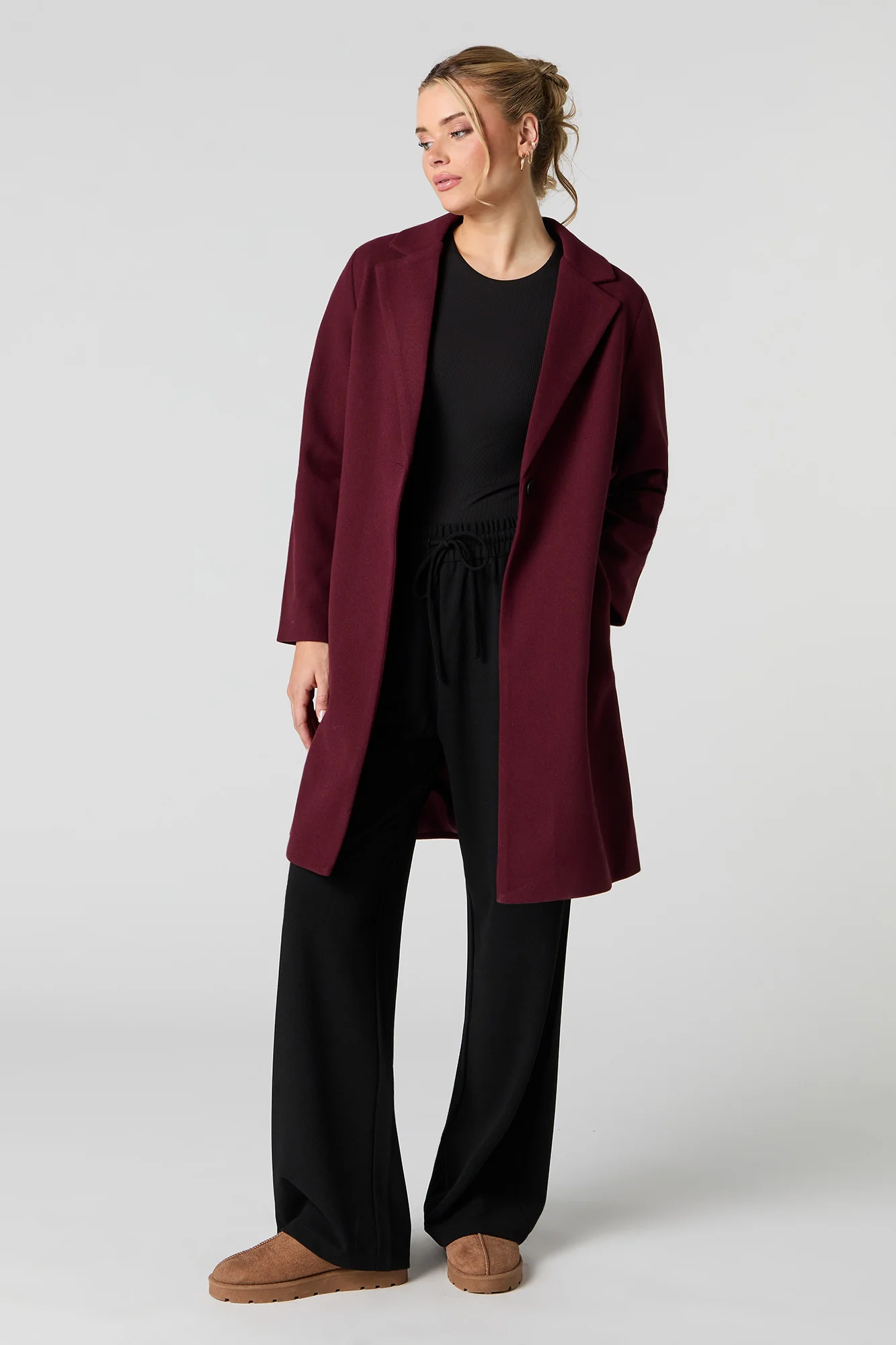 Single Button Wool Coat - Image 16