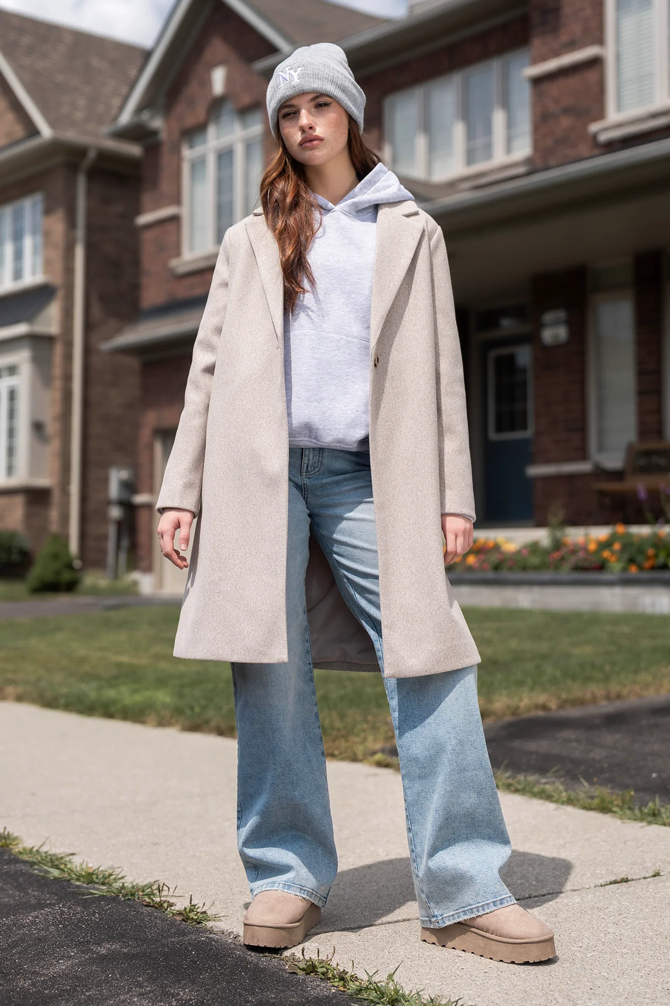 Single Button Wool Coat - Image 4