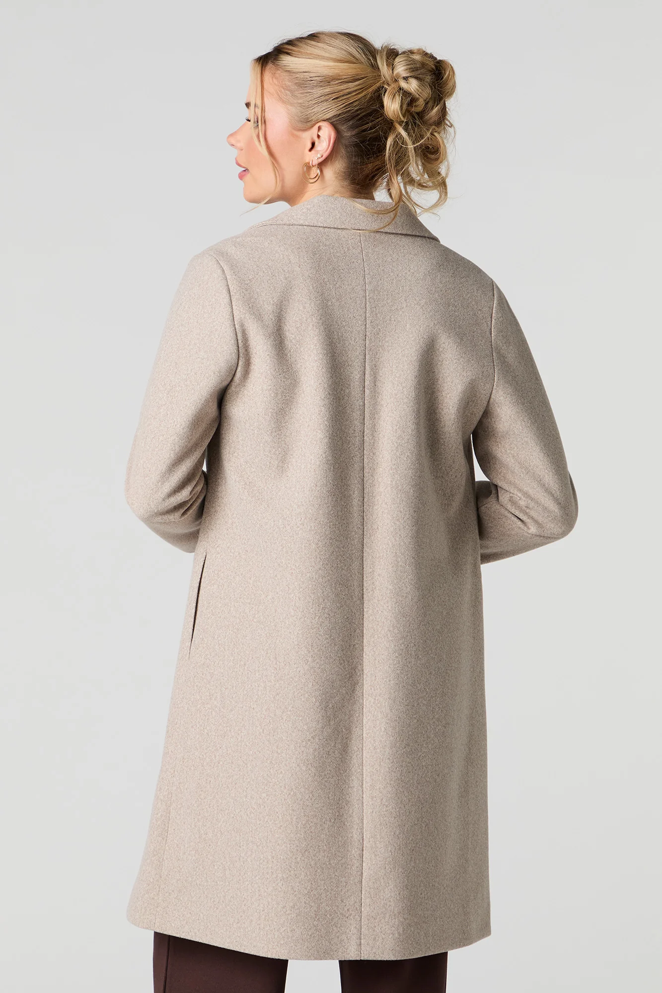 Single Button Wool Coat - Image 6