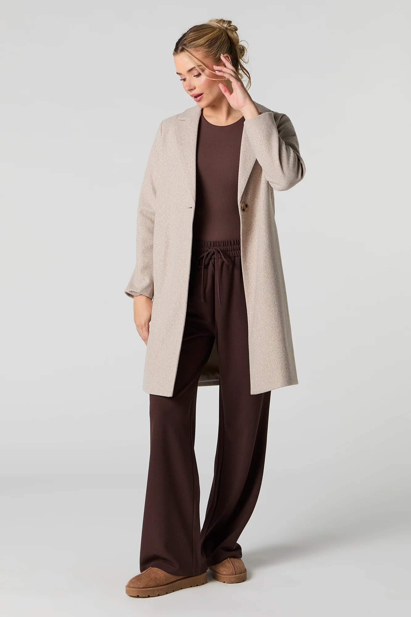 Single Button Wool Coat - Image 7