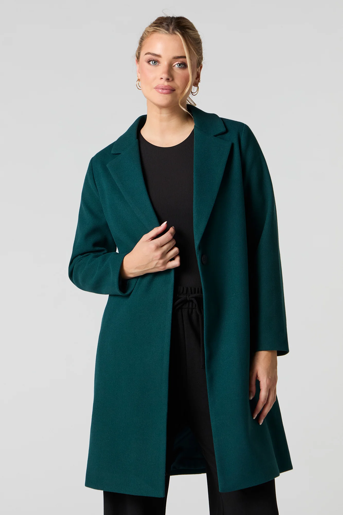 Single Button Wool Coat - Image 8