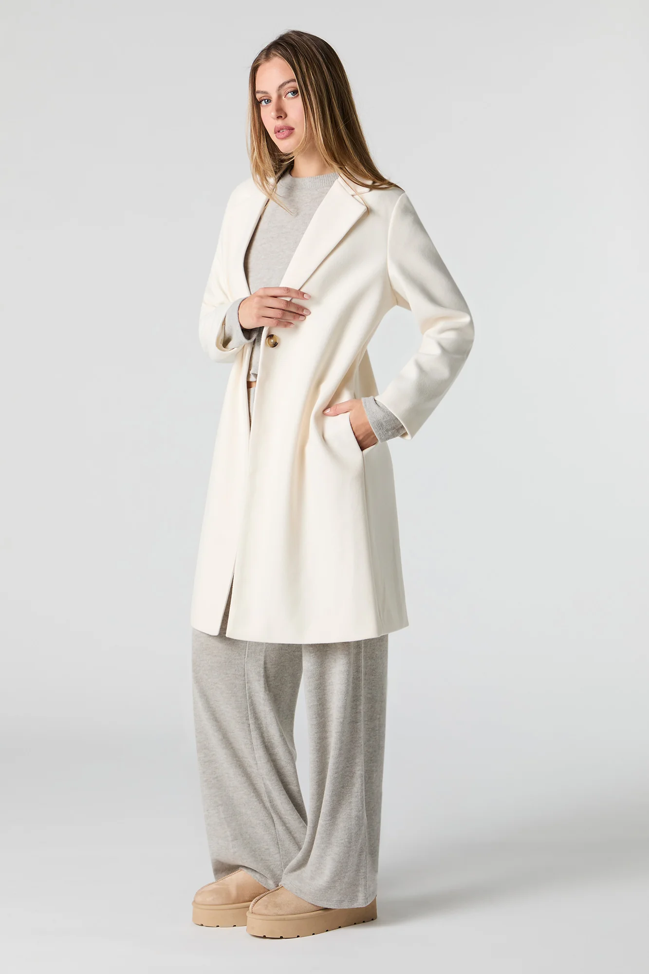 One Button Long Line Coat - Image 14
